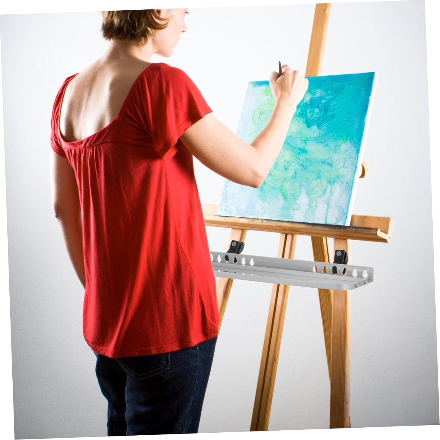 Portable Easel Tray for Artists Lightweight Paintbrush Storage