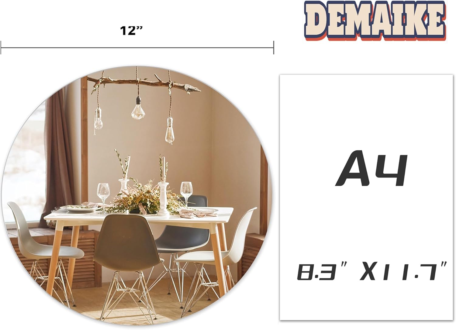 Round Mirror Centerpieces Set of 12 2mm Thick 12 Inch Glass