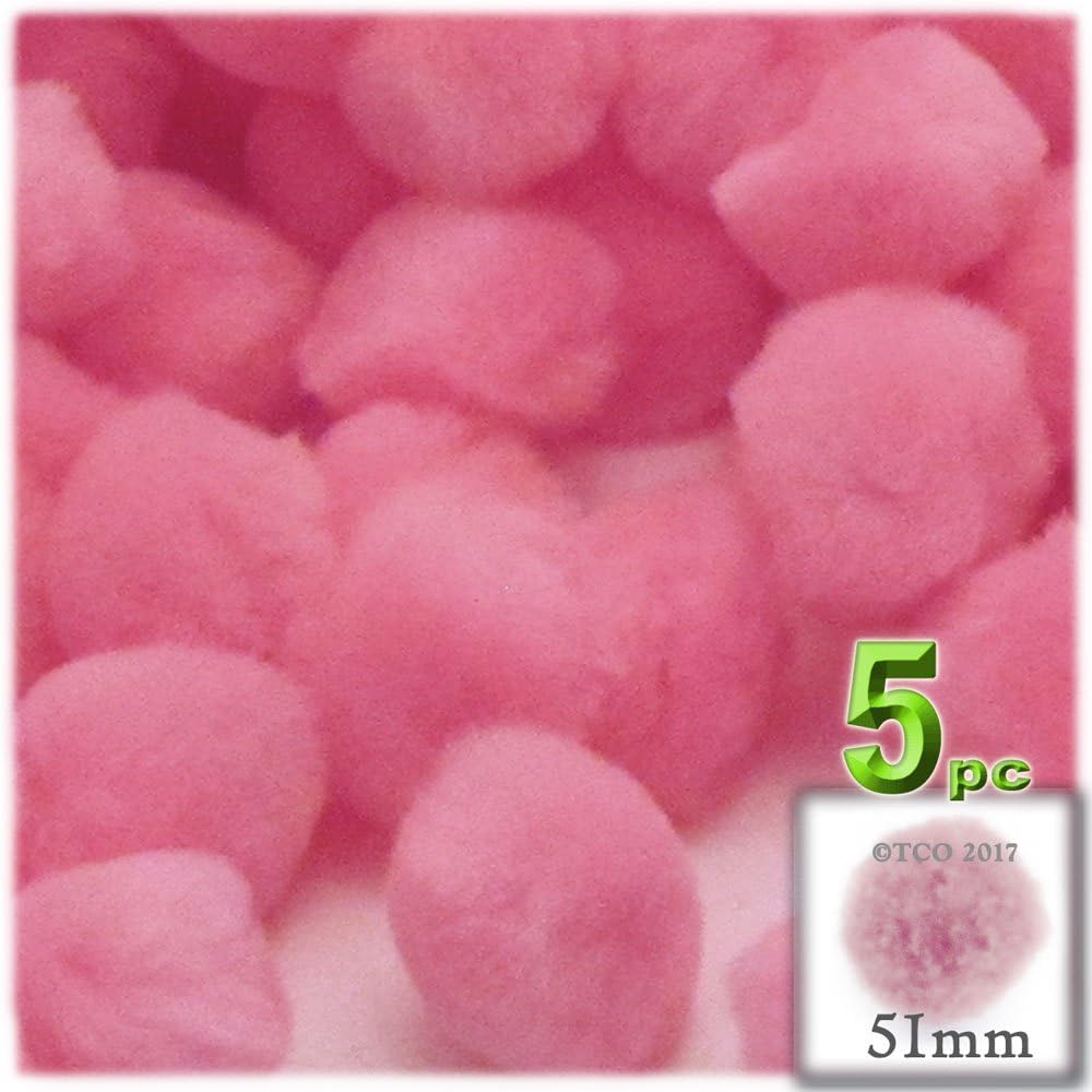 The Crafts Outlet 5-Piece Light Brown Pom Poms