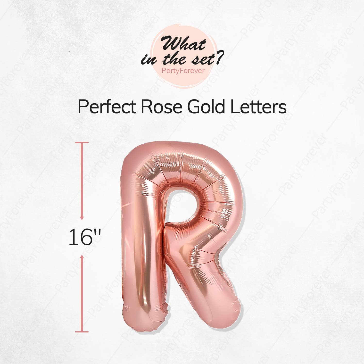 PartyForever Rose Gold Bach Shit Crazy Balloons Banner Set