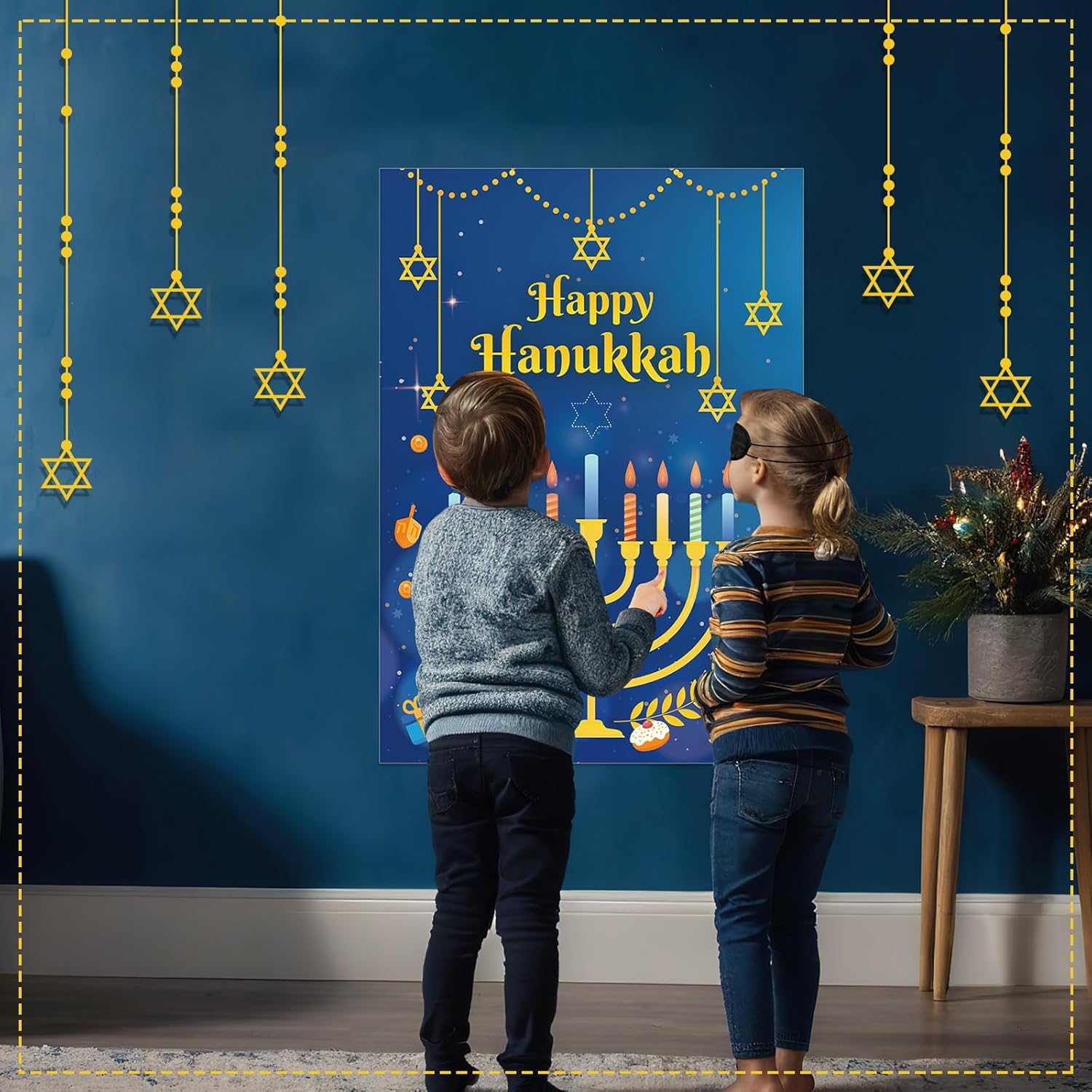 AUGSUN Hanukkah Decorations Game Set