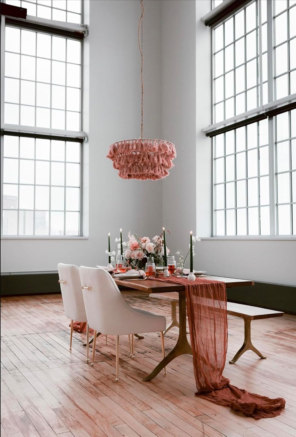 50ft Terracotta Orange Rust Cheesecloth Table Runner