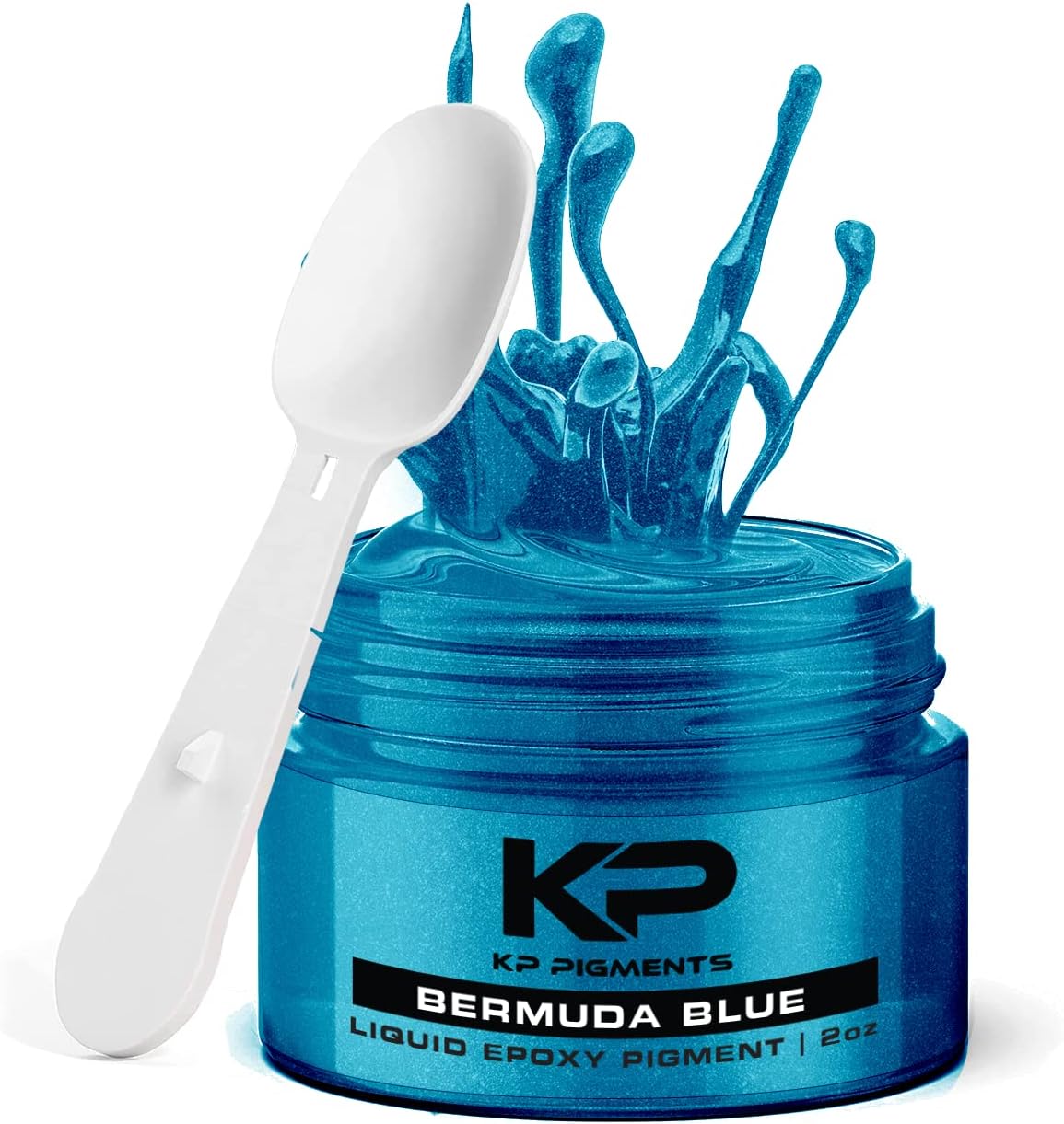 Epoxy Pigment Paste for Resin Crafts Tint with Spoon Bermuda Blue
