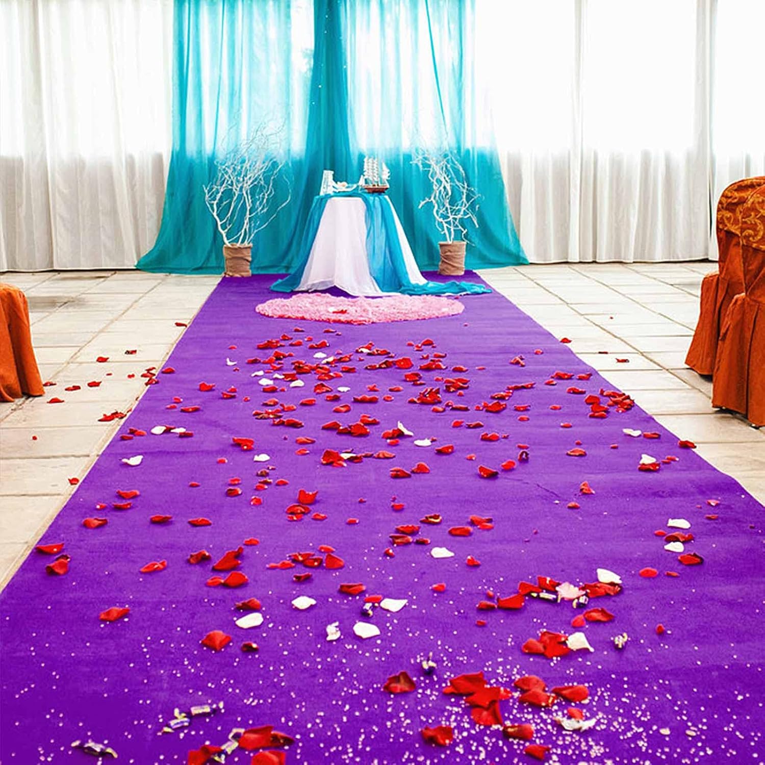 Purple Wedding Aisle Runner 140gsm Carpet for Ceremony and Events