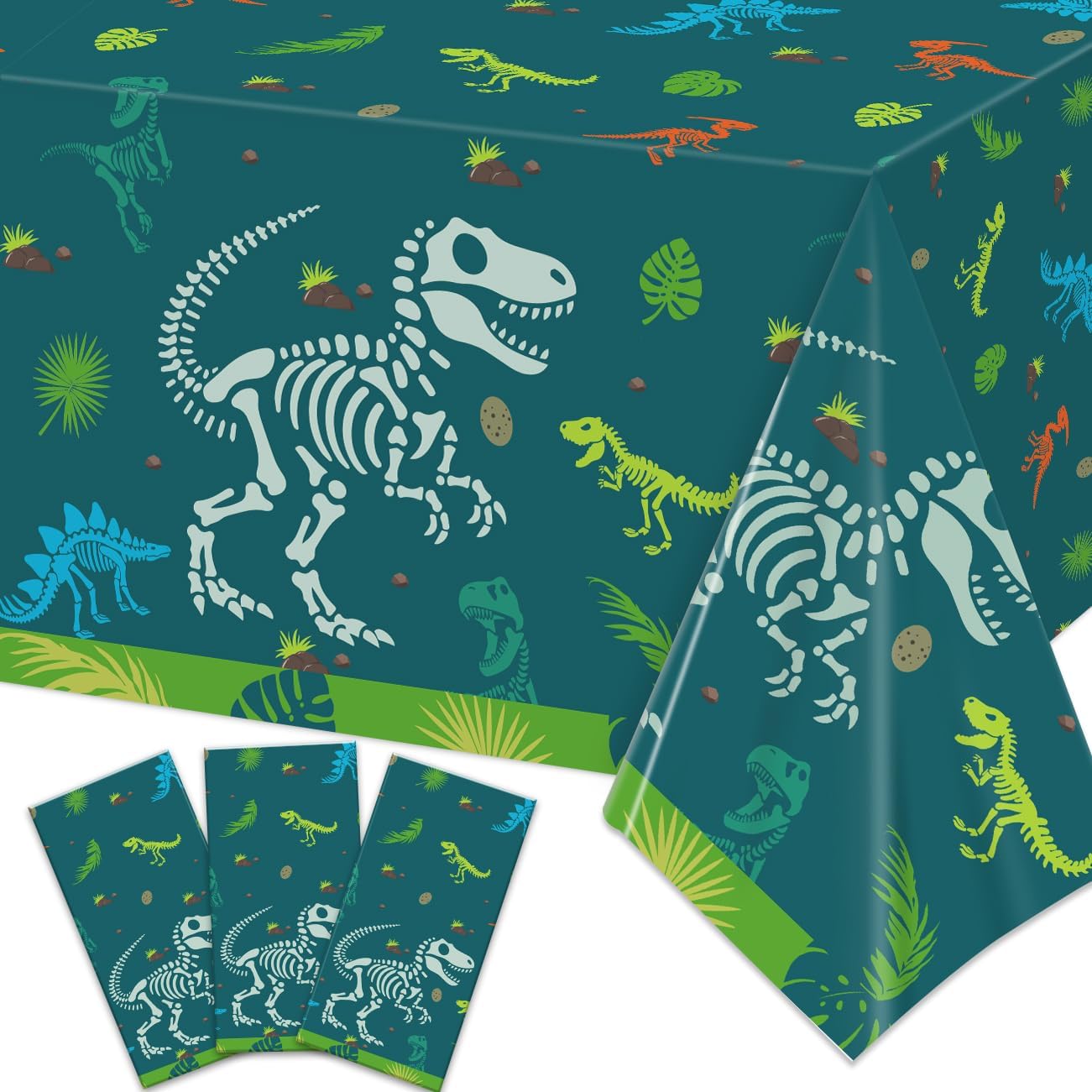 Haimimall Dinosaur Birthday Tablecloth Set of 3