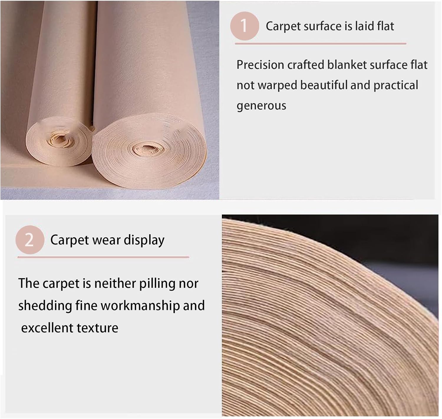Champagne Runway Rug Wedding Aisle Runner Non-Slip 2mm Thickness 12x30m