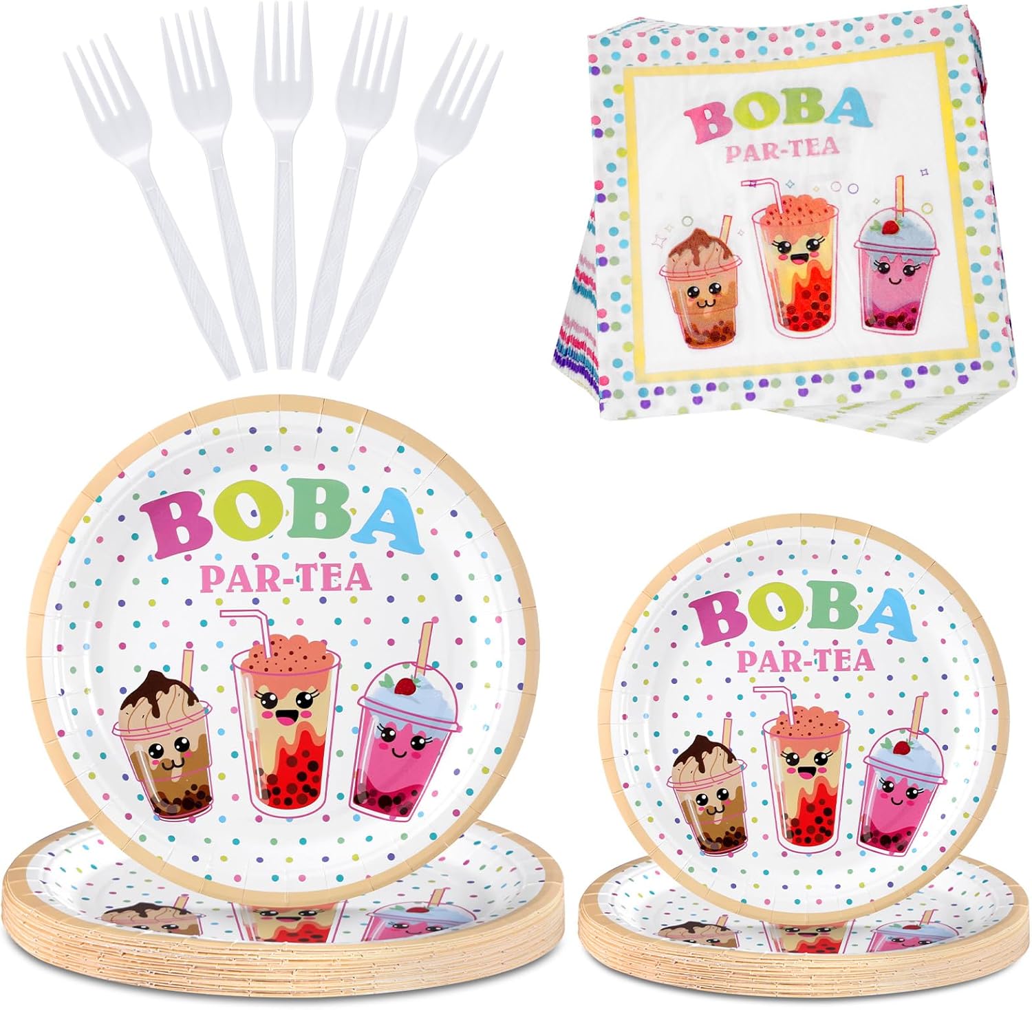 Hoolerry Bubble Tea Party Decorations Set 122 Pcs