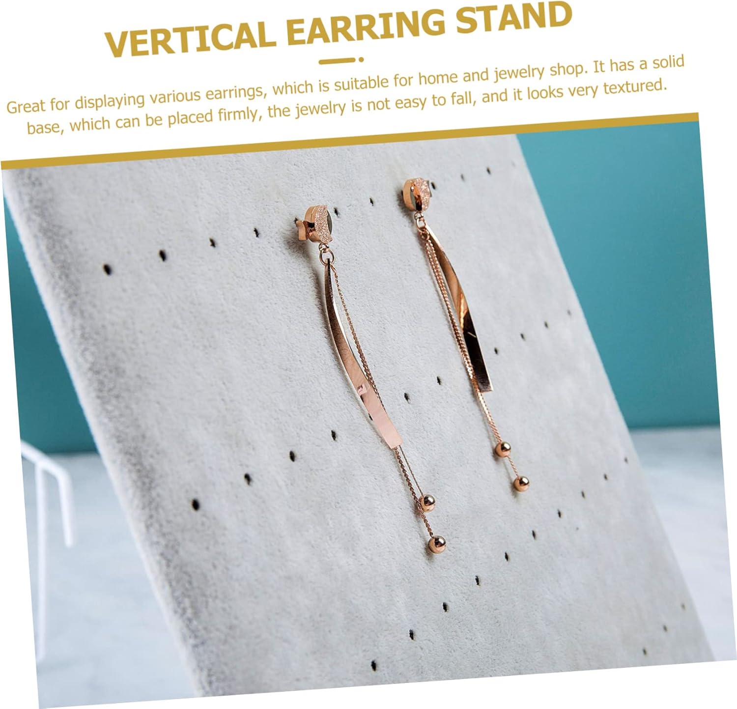 Holibanna 2pcs Flannelette Earring Holder Display Stand