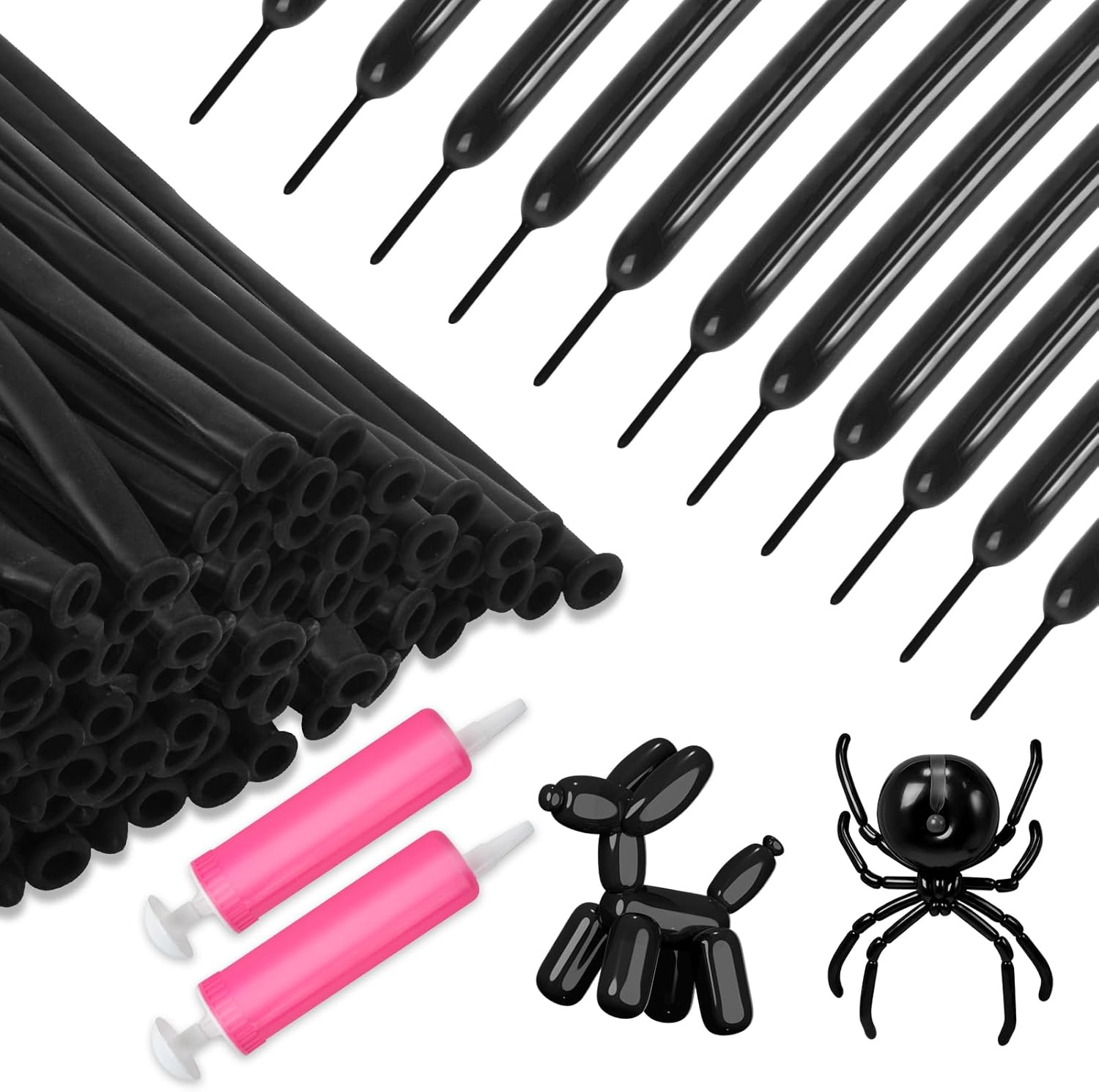 Black 260 Balloons Kit for Party Decorations