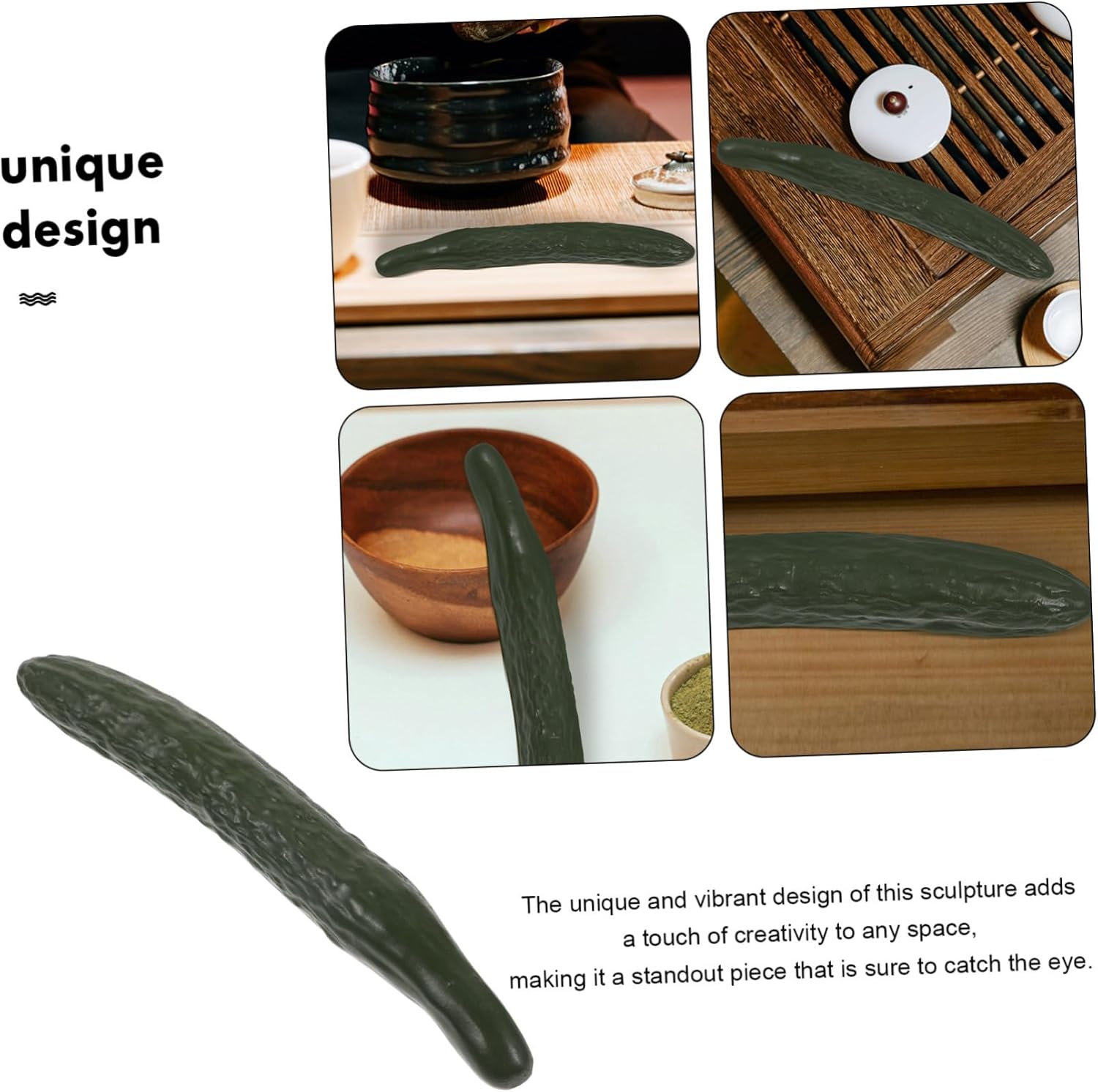 Ceramic Cucumber Calligraphy Brush Holder Decor