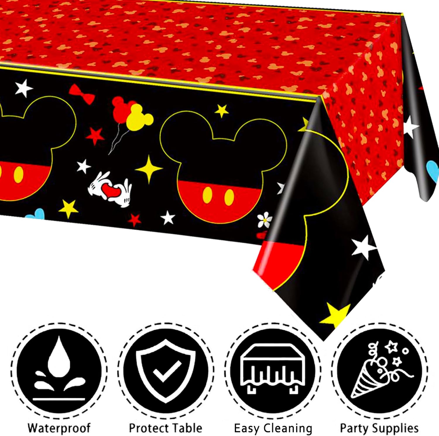 161Pcs Cartoon Mouse Party Decorations Tableware Set