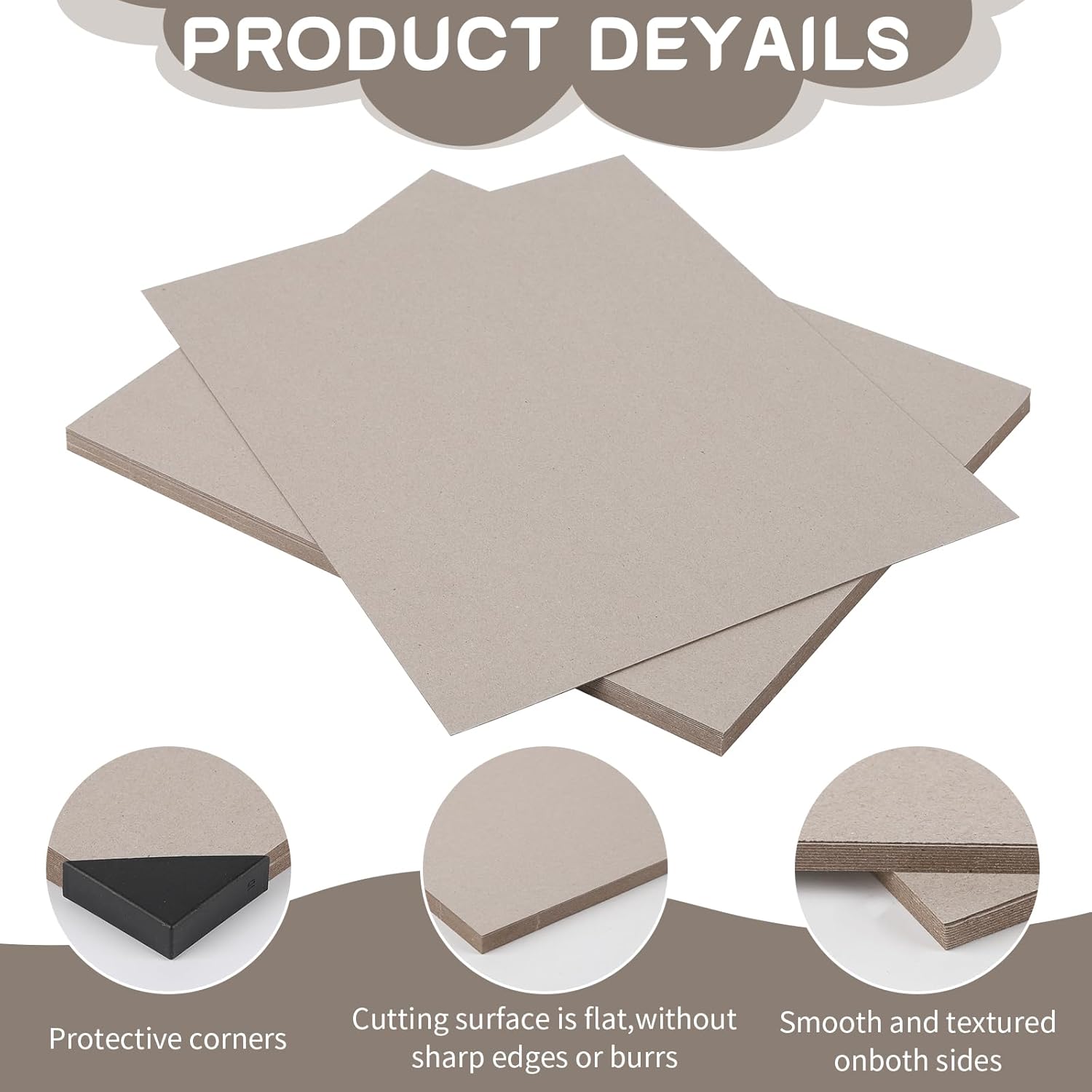 AXELIP Chipboard Cardboard 85x11 Inch 20 Sheets