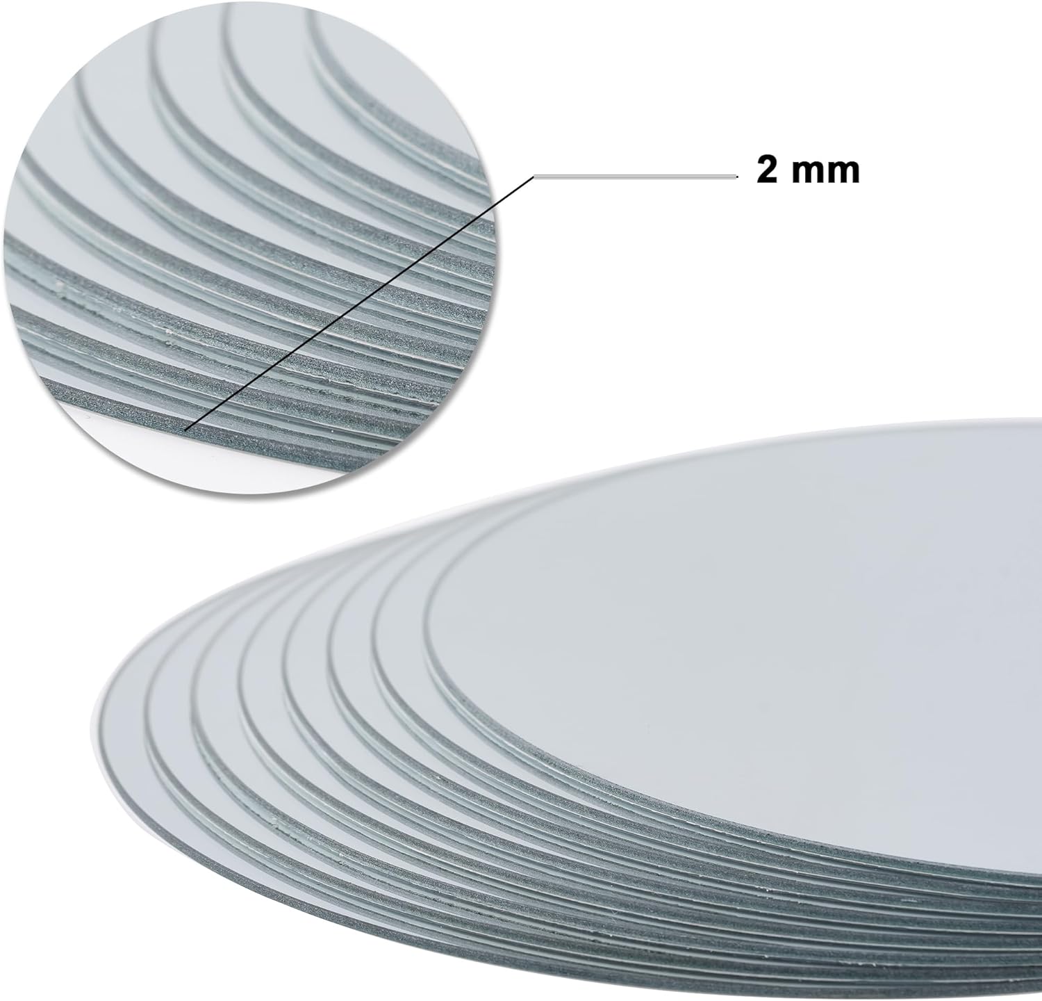 Round Mirror Centerpieces Set of 12 2mm Thick 12 Inch Glass