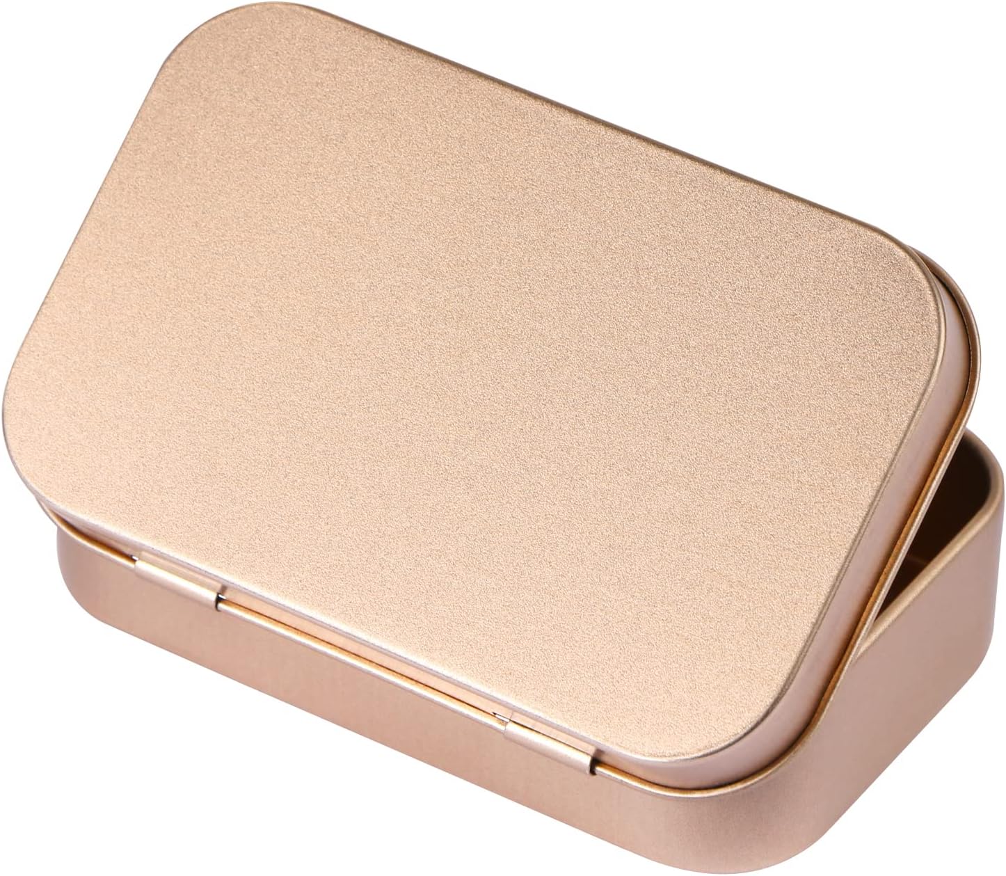 MIDELONG 3 Pack Rose Gold Metal Tins Box with Lid Organizer
