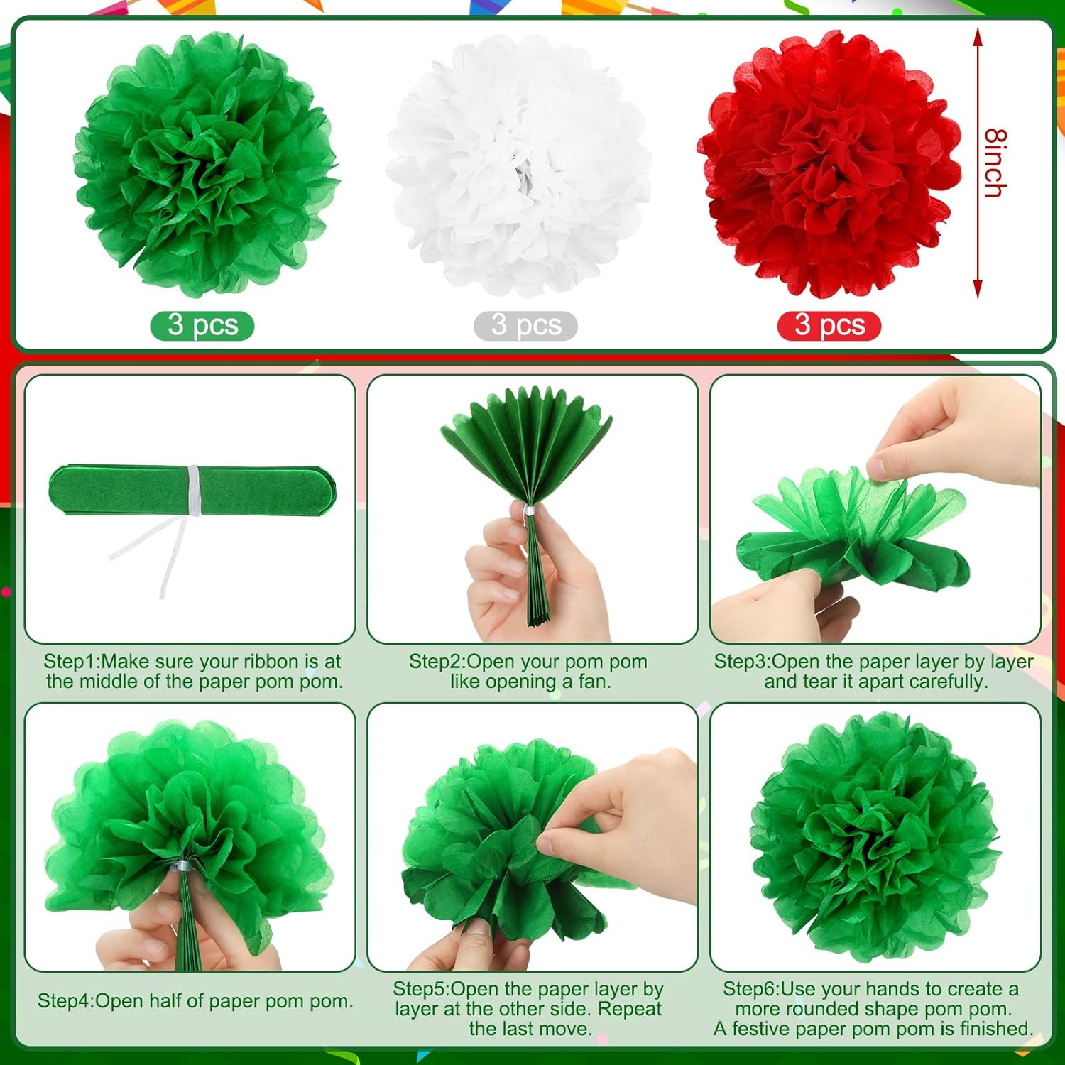 Marspark 44 Pcs Mexican Independence Day Decorations Set
