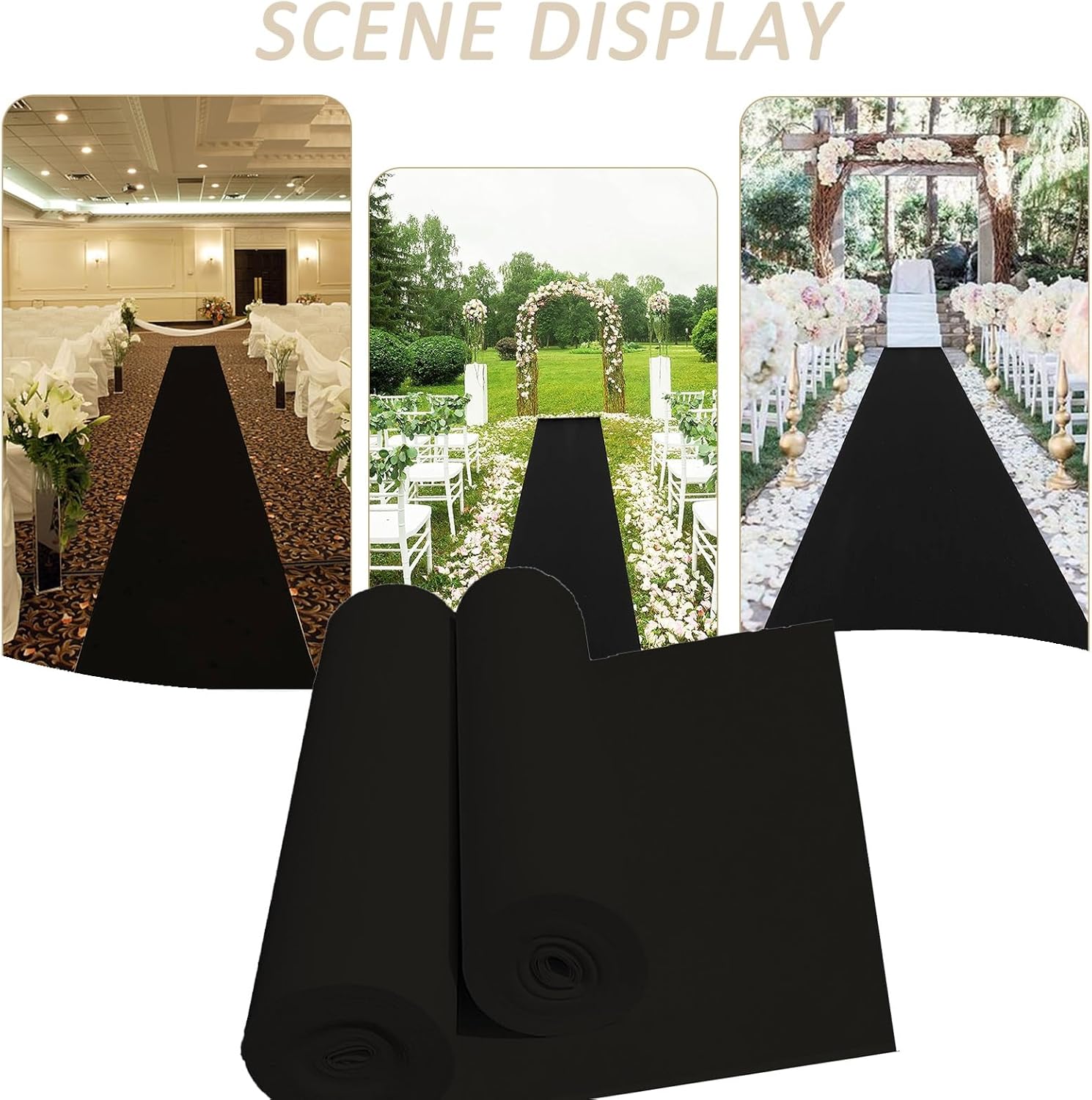 Lanmmraifc Wedding Aisle Runner 10m 20m Non-Slip Carpet