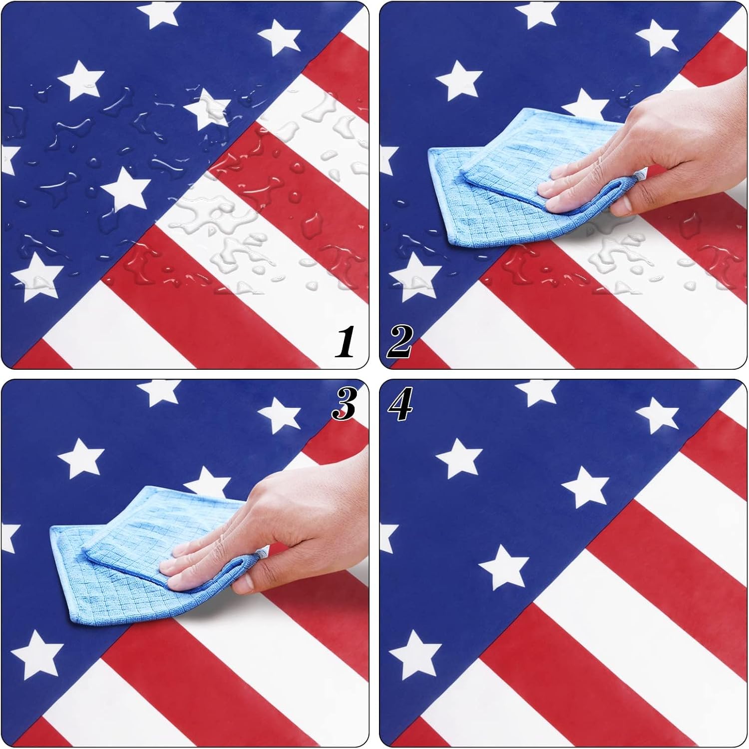 Childom 3 Pack Patriotic Tablecloths 54x108 Inches