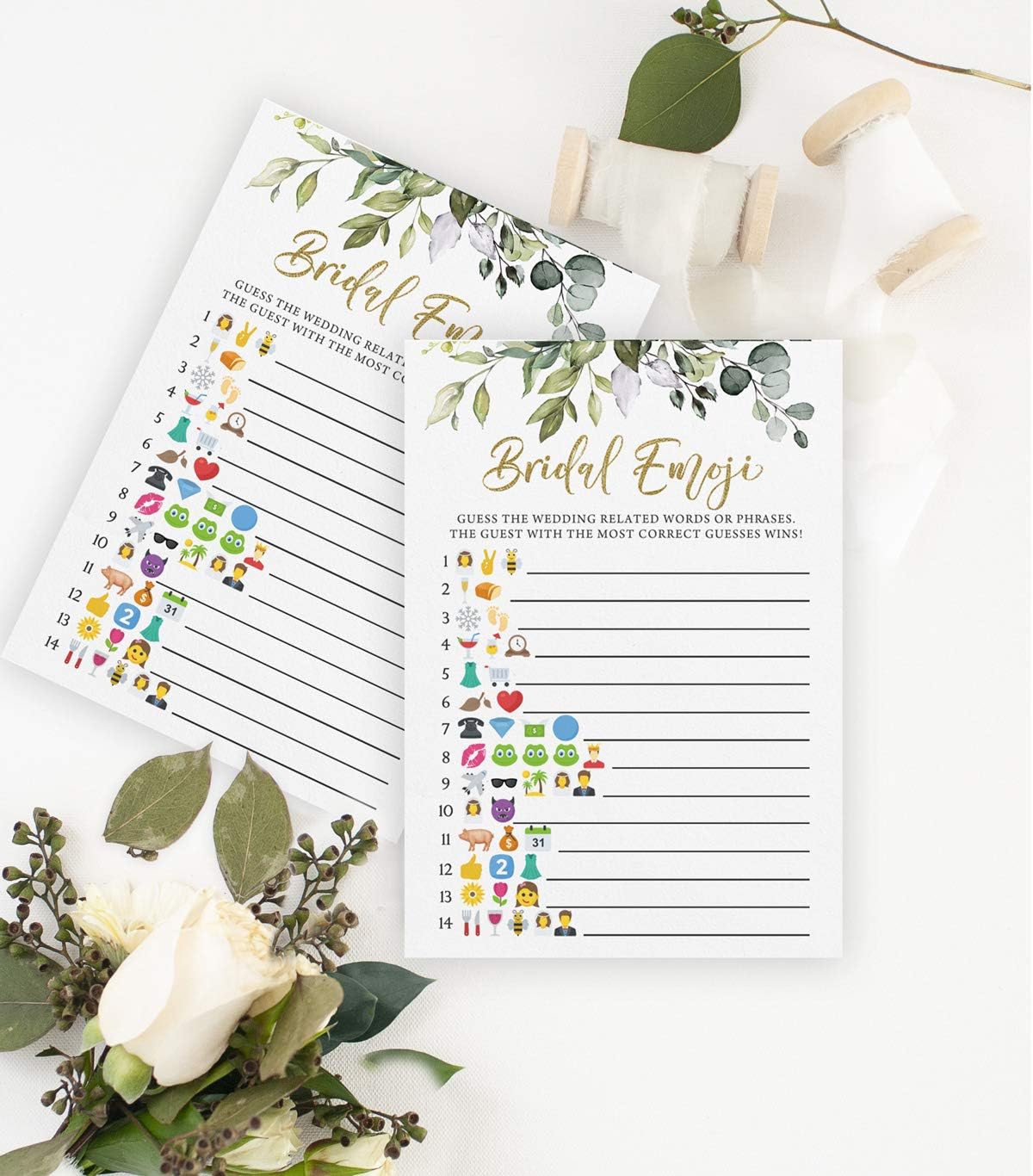 Printed Party Bridal Shower Game Set for 50 Guests