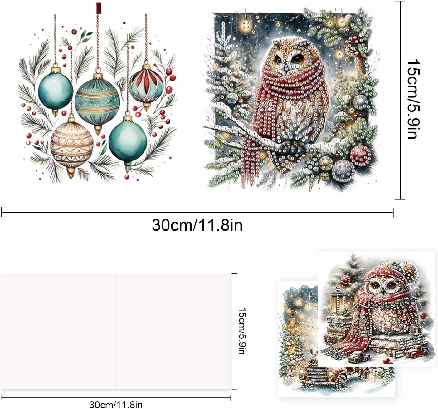 Diamond Painting Greeting Card Set of 6 with Envelopes