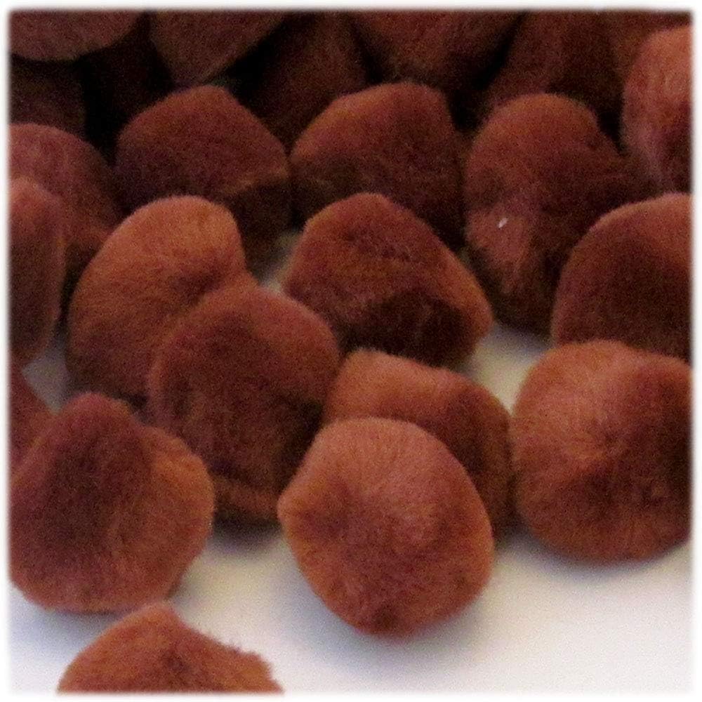 The Crafts Outlet 5-Piece Light Brown Pom Poms