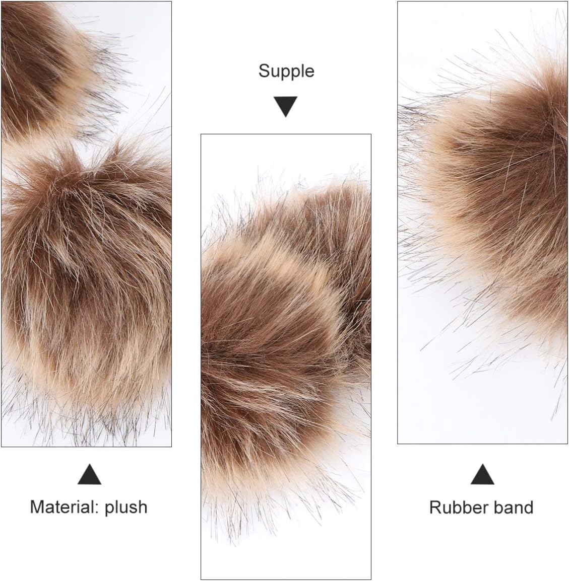 Fluffy Raccoon Faux Fur Ball Hat Decor