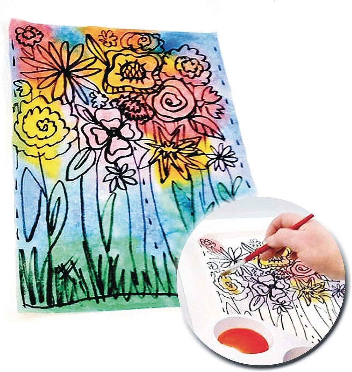 SS Worldwide Color Splash Liquid Watercolor Paint 10 Colors 8 oz Flip Top Bottles Non Toxic