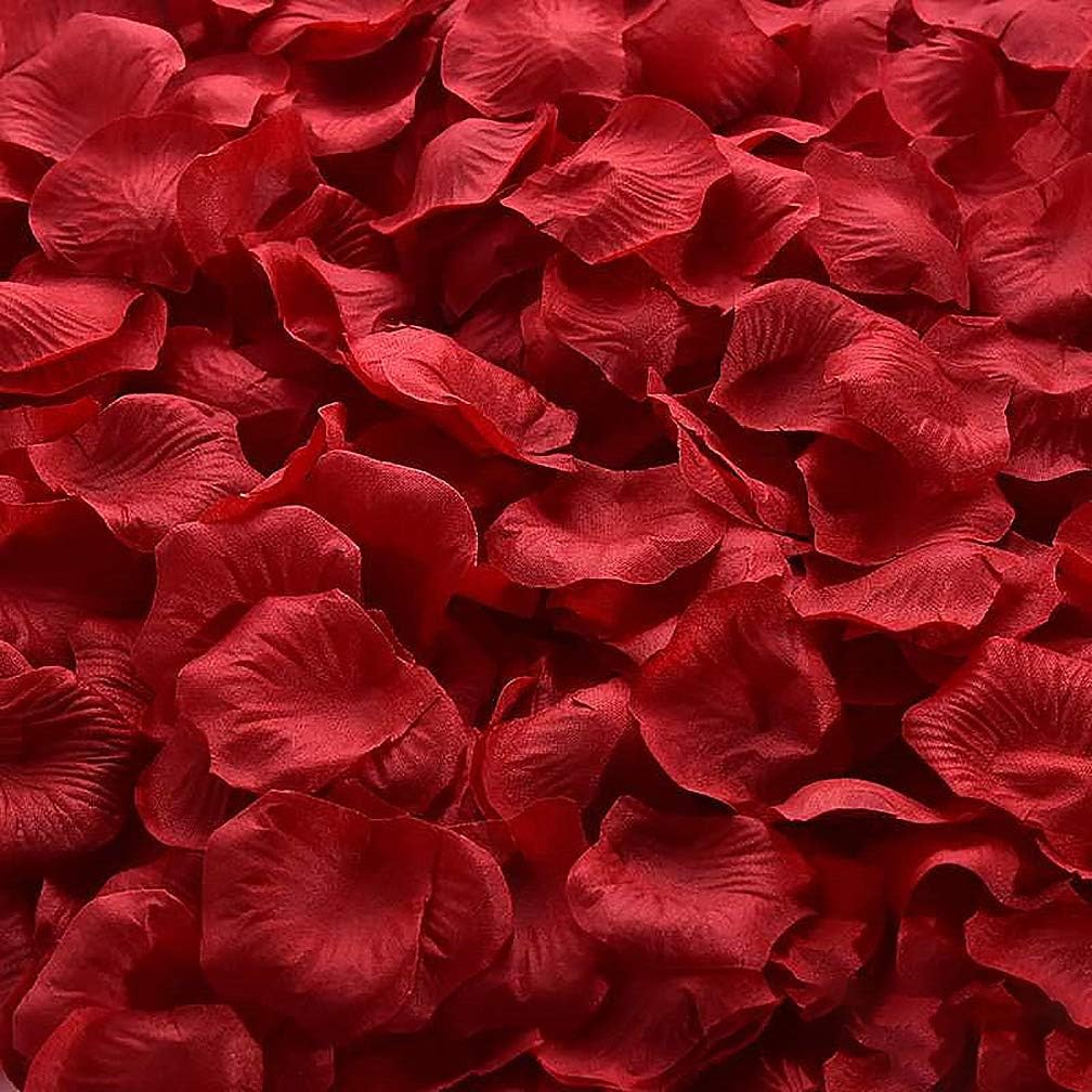 HEIPIN 2000 PCS Fake Rose Petals for Proposal Decorations and Aisle Runners for Weddings