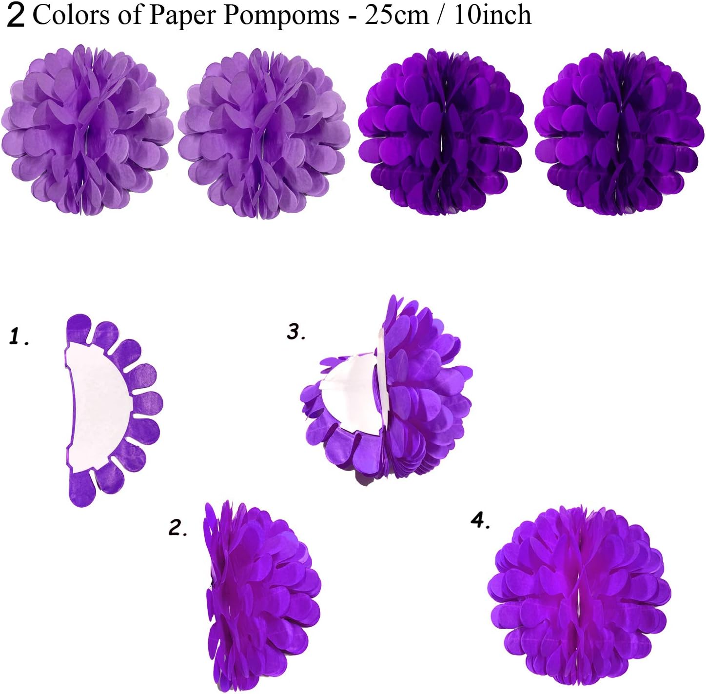 ZERODECO Purple Party Decorations Kit