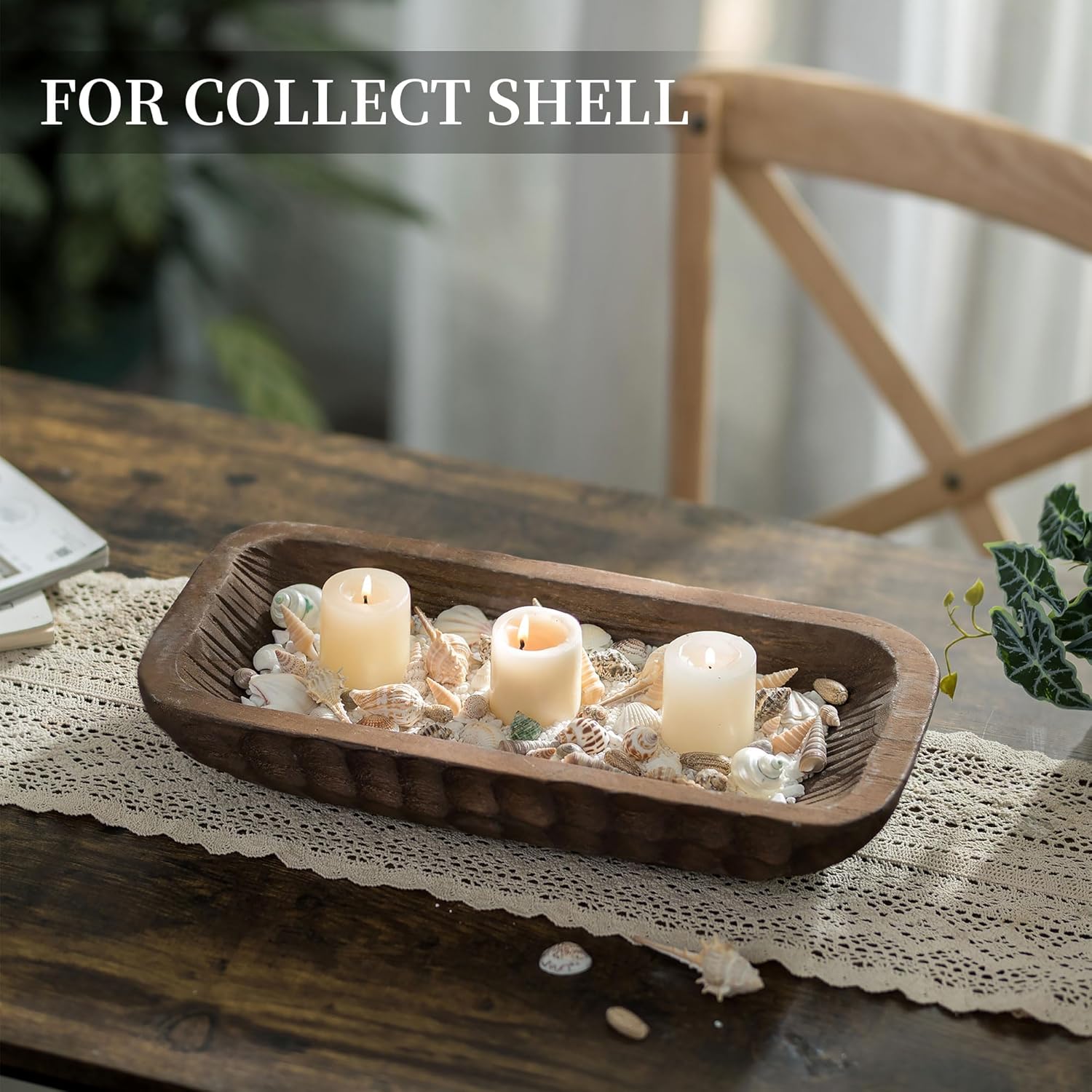 Hanobe Decorative Wood Dough Bowl 165 Inches