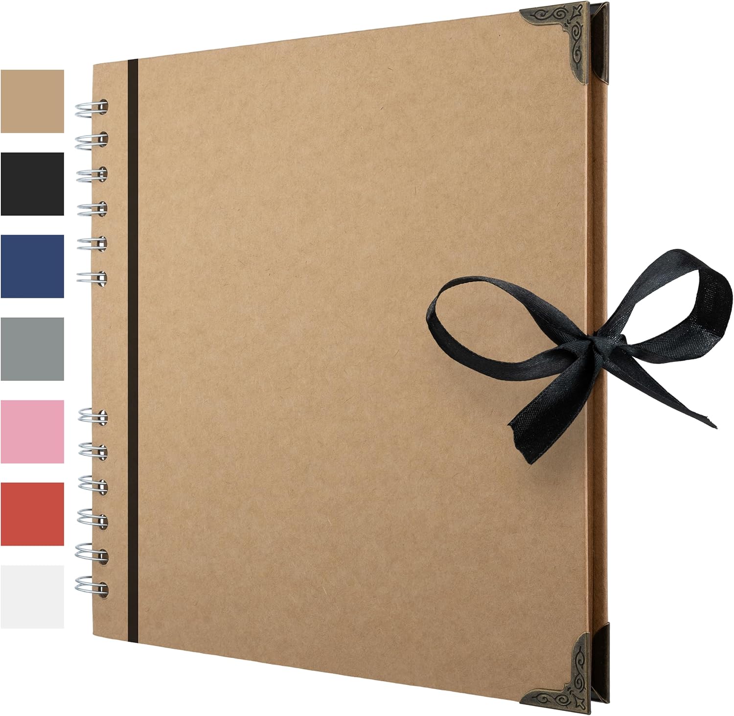 Bstorify Scrapbook Album 60 Pages 8x8 Brown Kraft Paper
