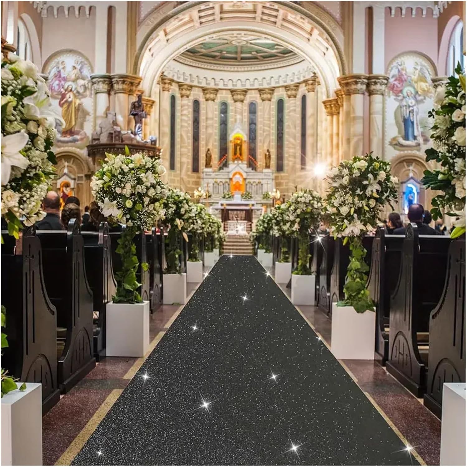 Elegant Wedding Aisle Runner Non Slip Washable Carpet