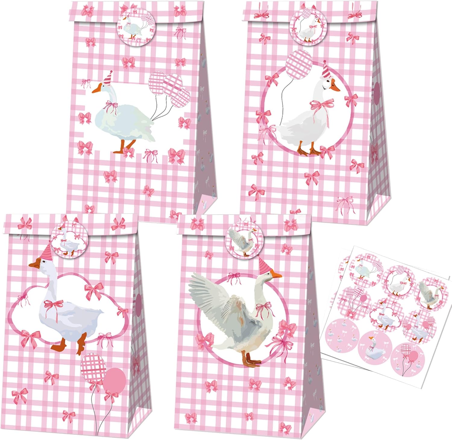 12 Pcs Pink Silly Goose Party Favors Supplies