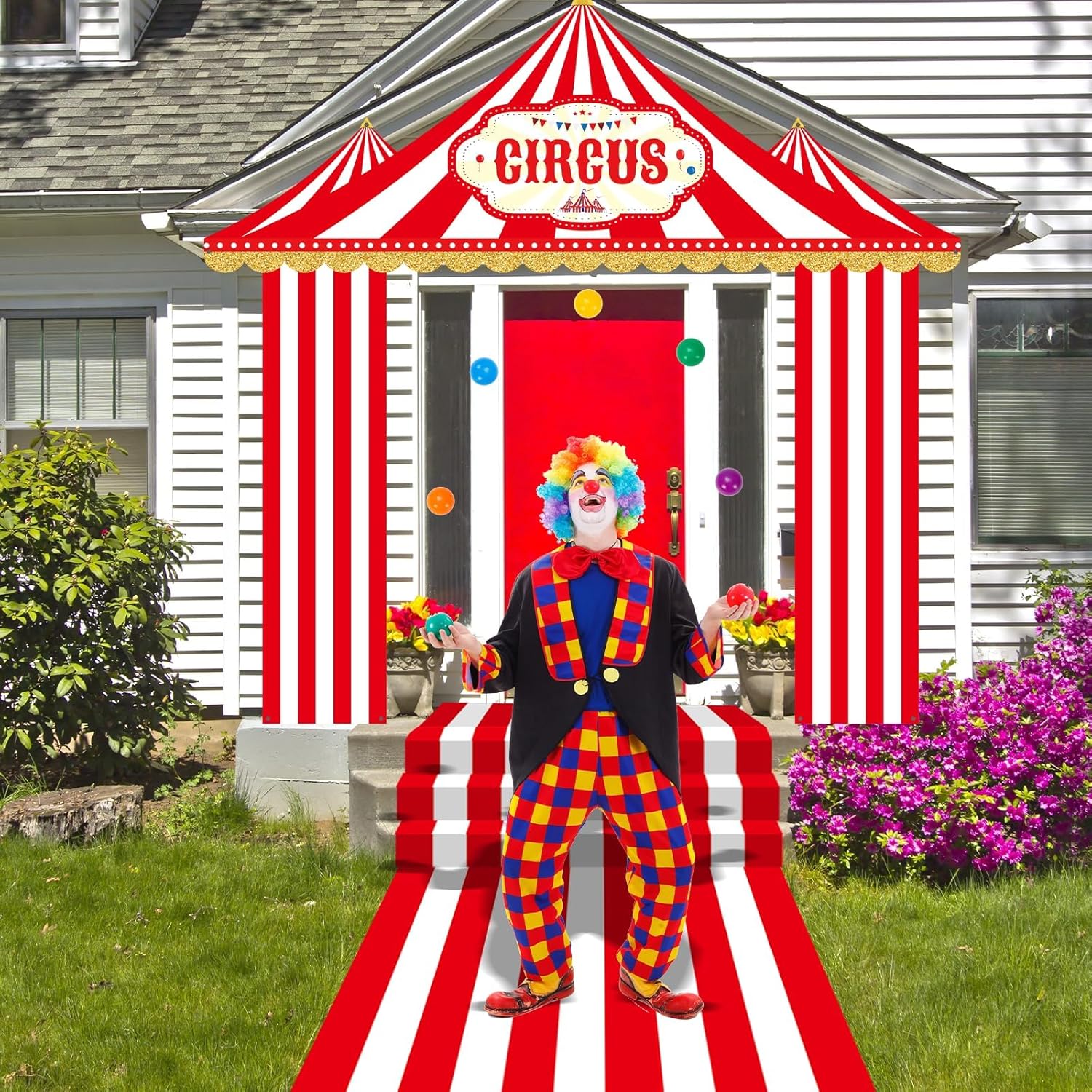 4 Pcs Circus Tent Decorations for Birthday Party