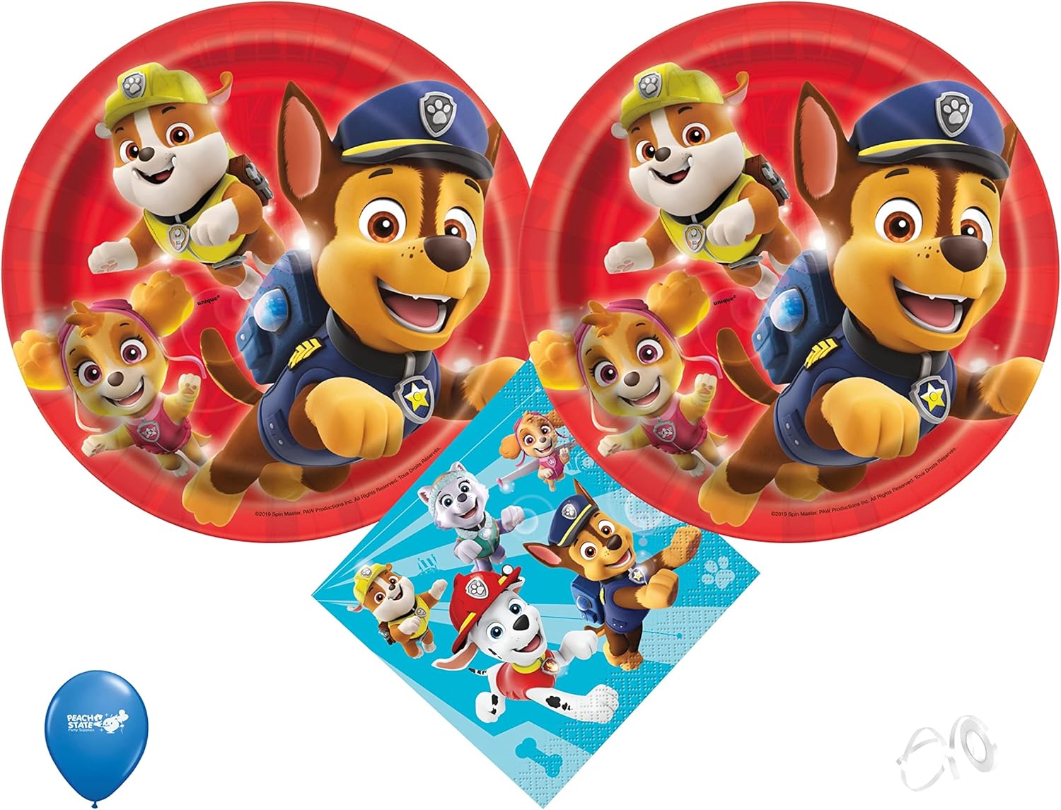 Paw Patrol Birthday Party Supplies Bundle - 16 Plates Napkins