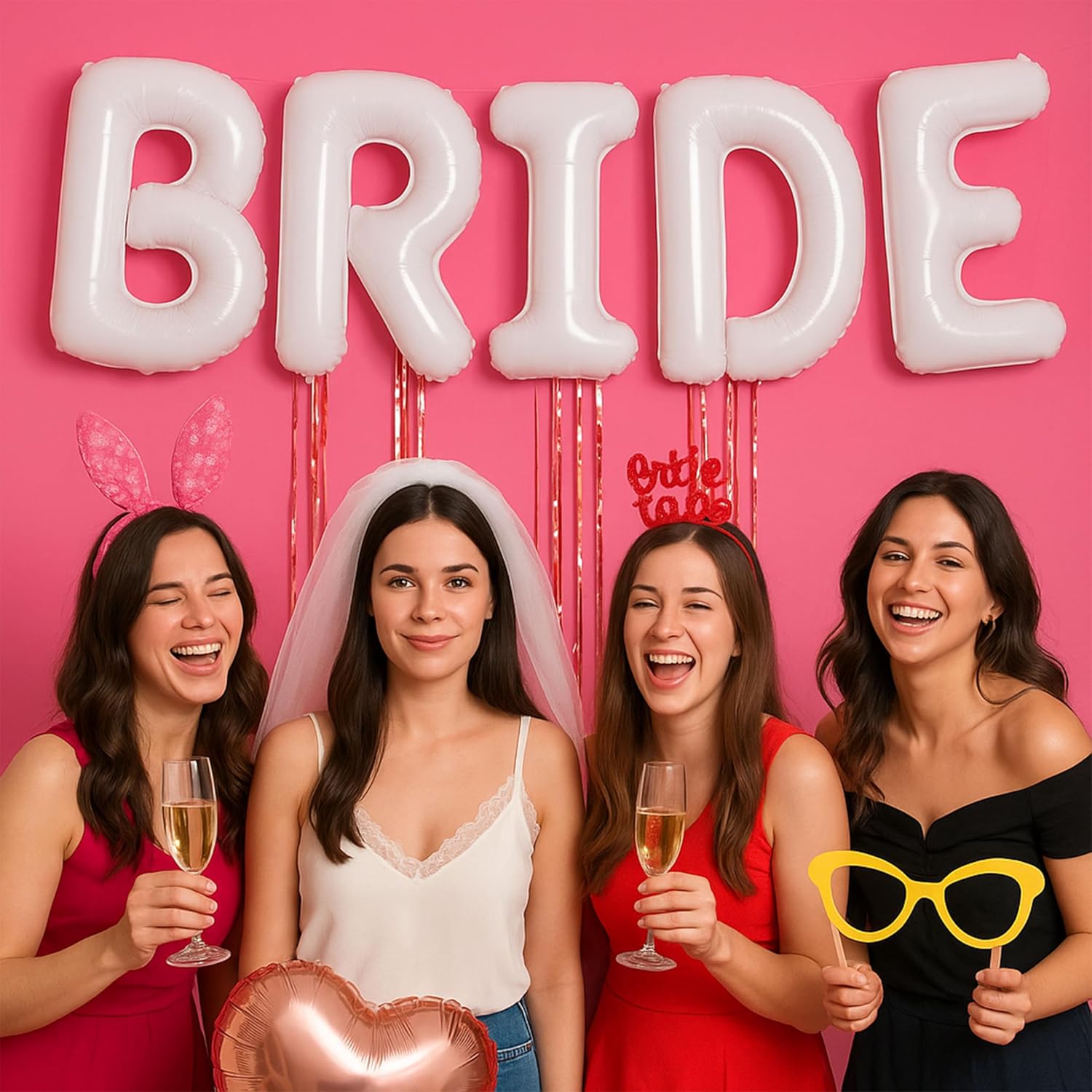 40 Inches XL Bride Balloons for Bachelorette Party Decorations