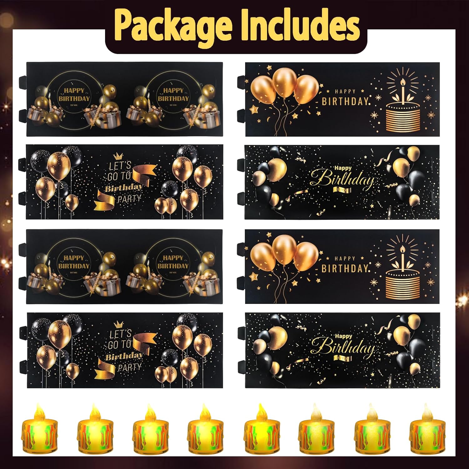 Nafhone Happy Birthday Table Centerpieces 8 Sets