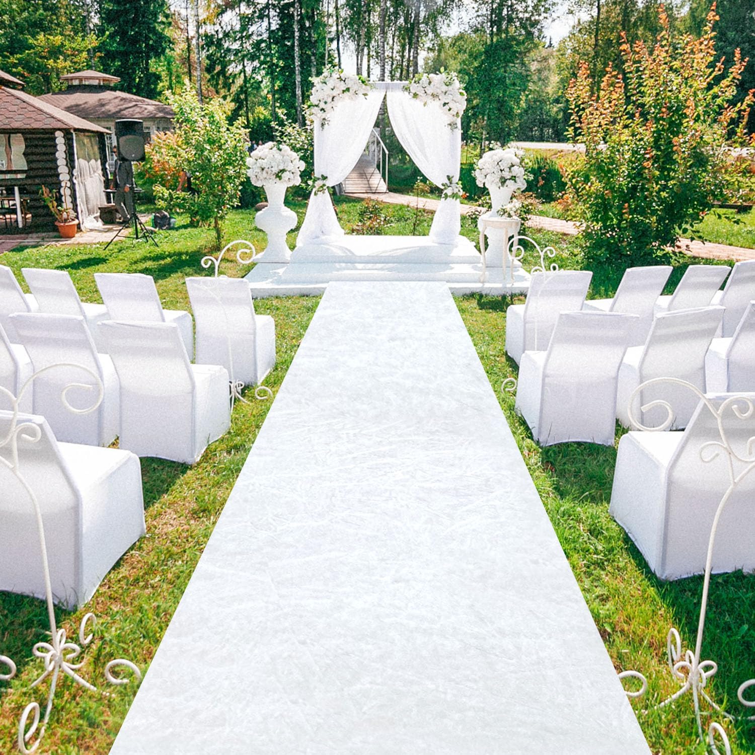 White Velvet Aisle Runner Wedding Ceremony 2x15 FT Decor