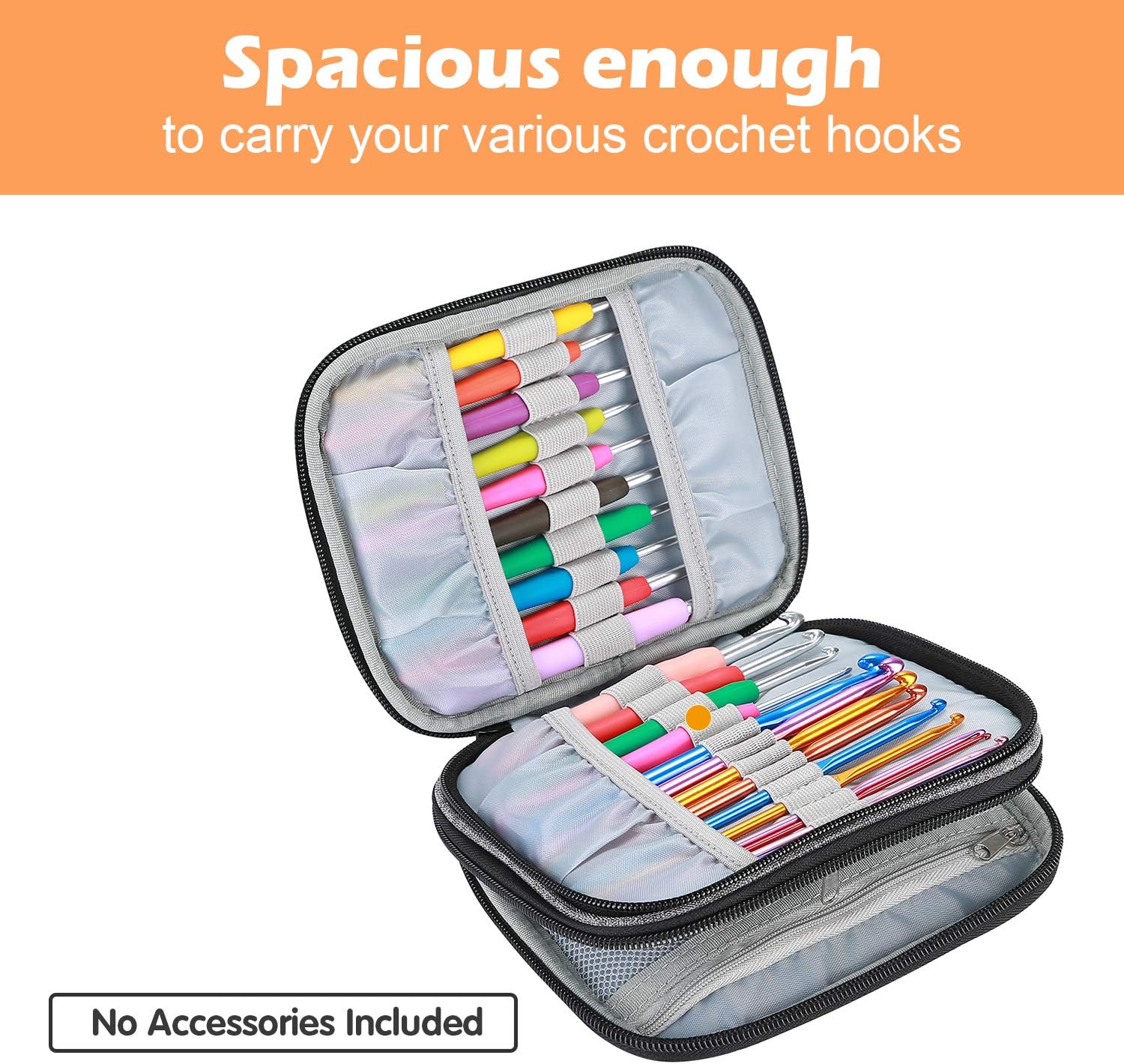ProCase Crochet Hook Organizer Case Up to 65 Inches
