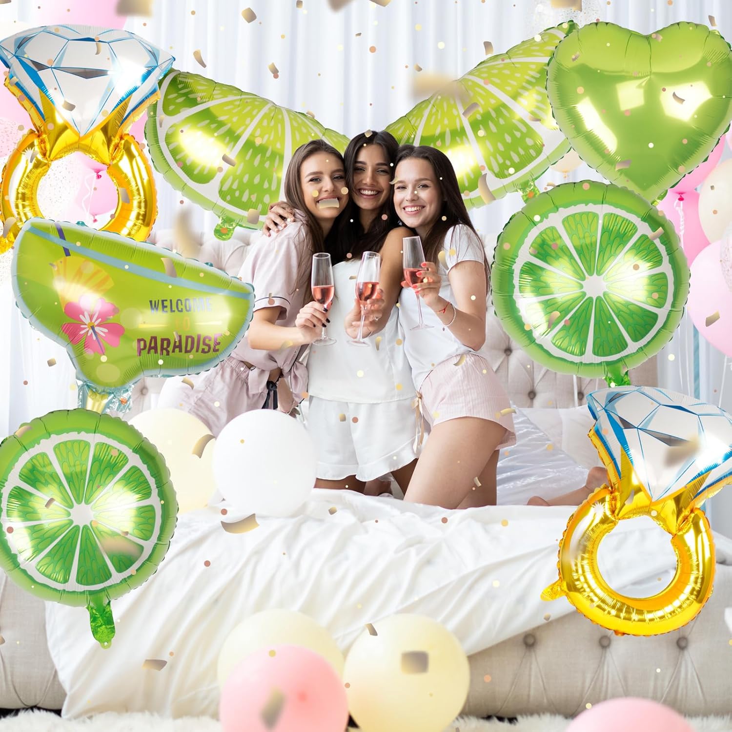 16 Pcs Margarita Bachelorette Balloons Wedding Decor