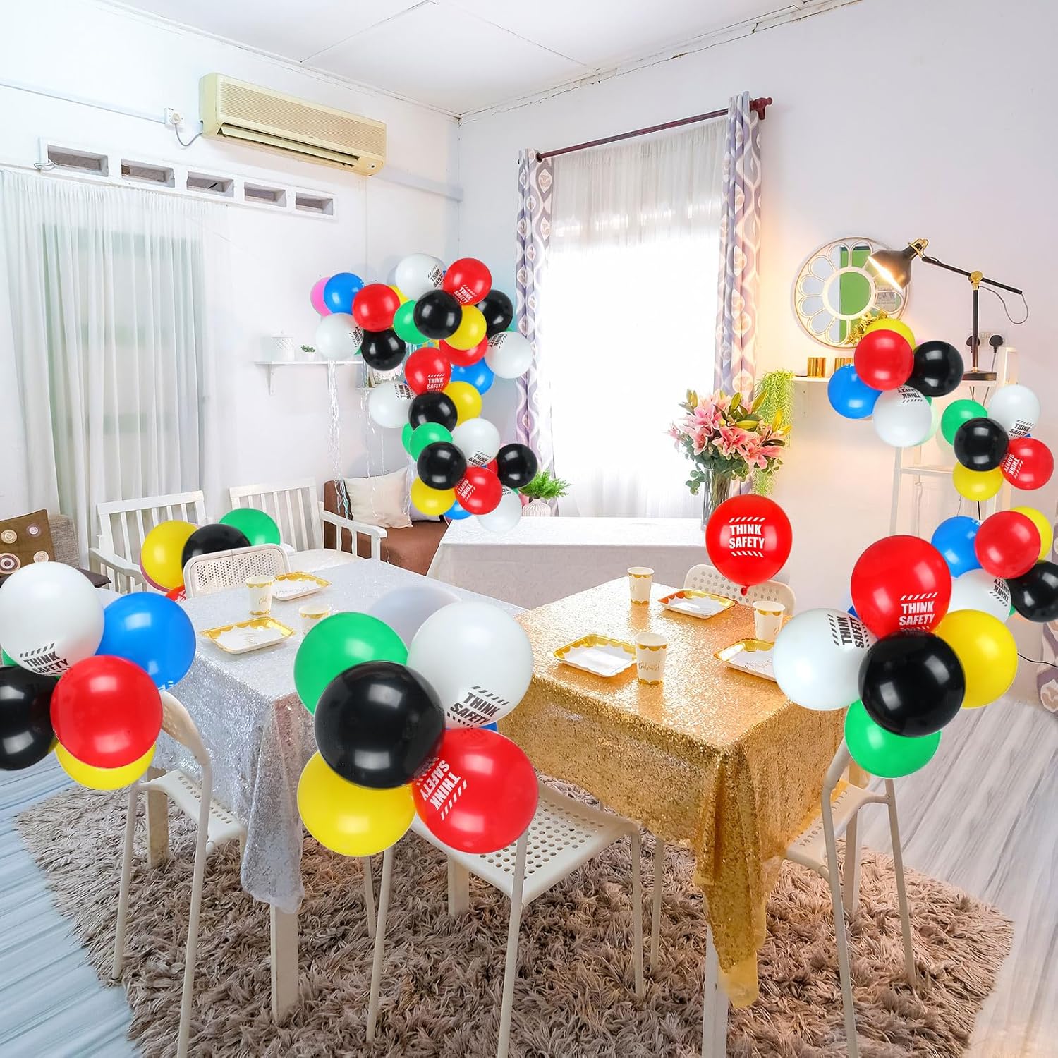 Gejoy 60 Pcs Safety Month Balloons 12 Inch Latex Decorations