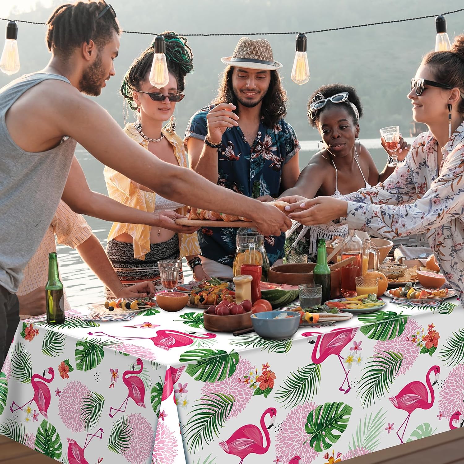 3 Pack Summer Flamingo Tablecloths for Parties