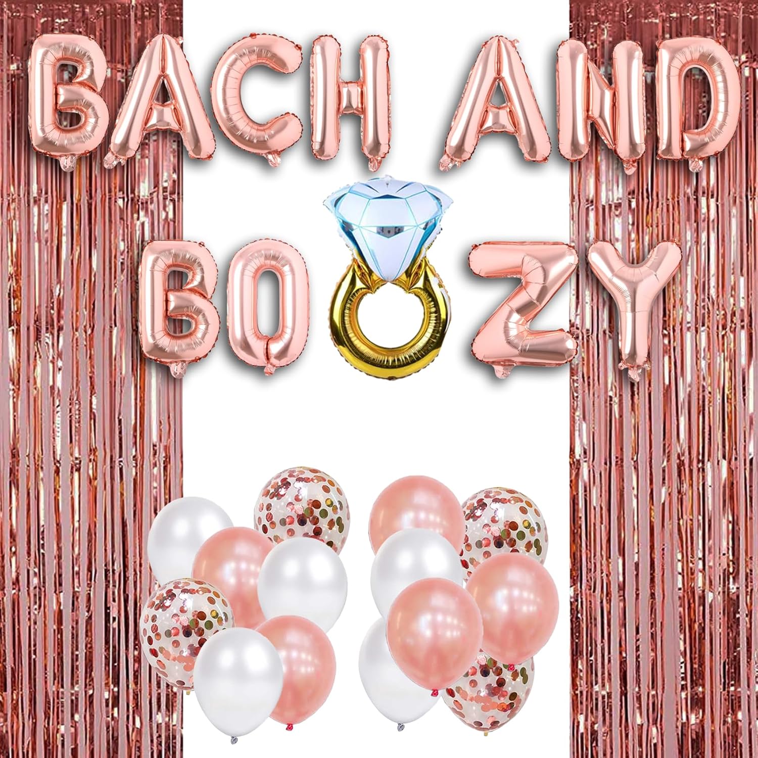 Bachelorette Party Decorations Rose Gold Balloons Kit