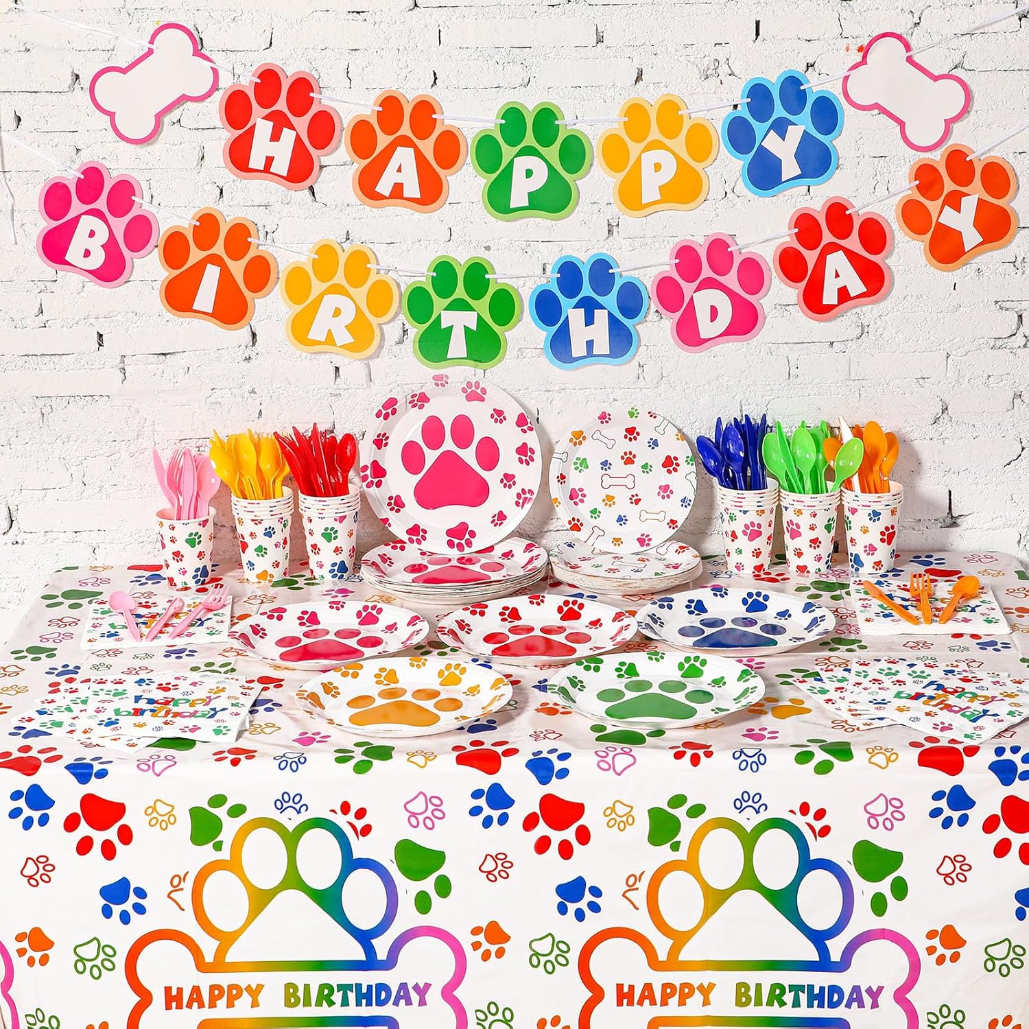 Gejoy 171 Pcs Dog Birthday Party Decorations Supplies