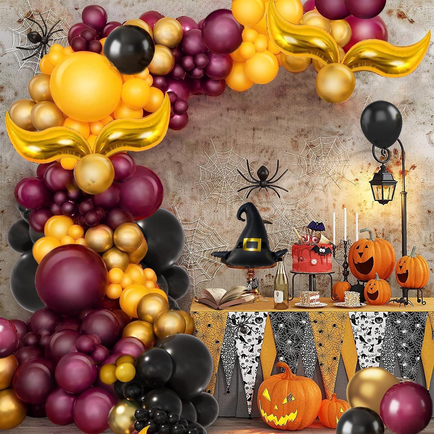 Halloween Balloon Arch Kit 139Pcs Wizard Theme Decor