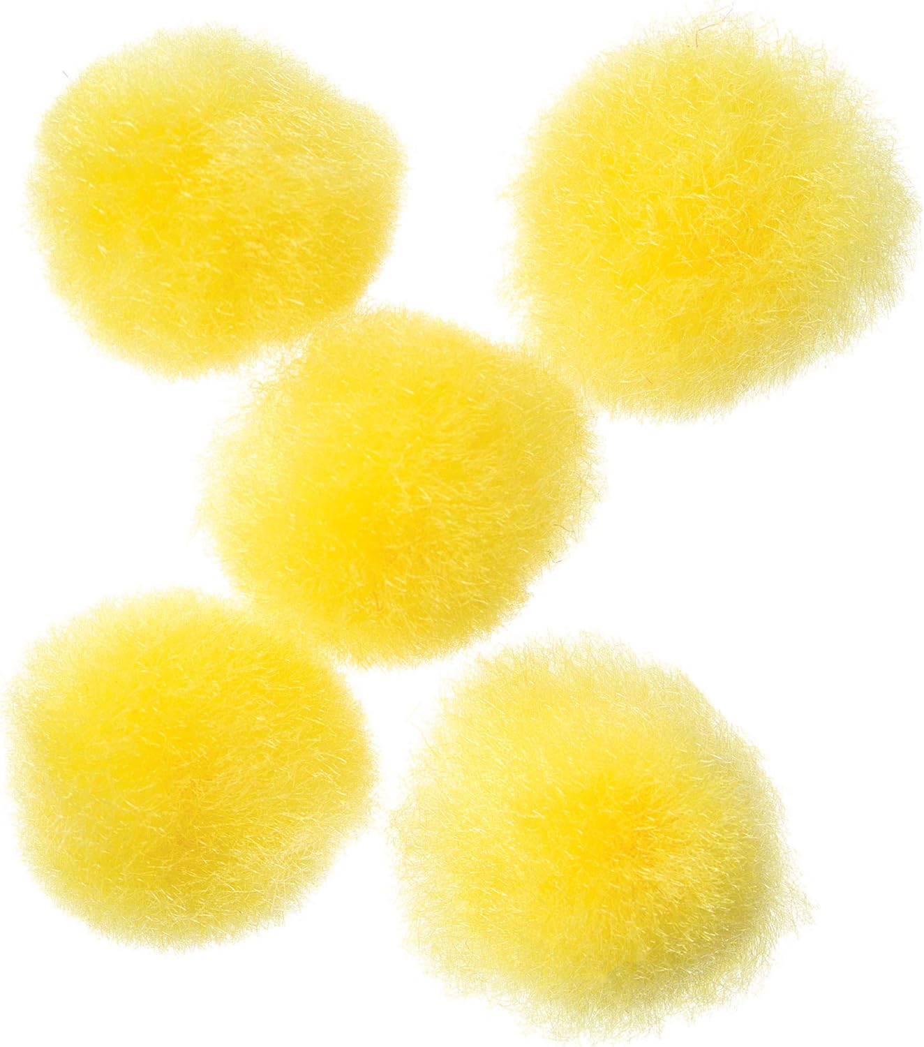 Darice 10176-34 Yellow Acrylic Pom Poms 075 Inch
