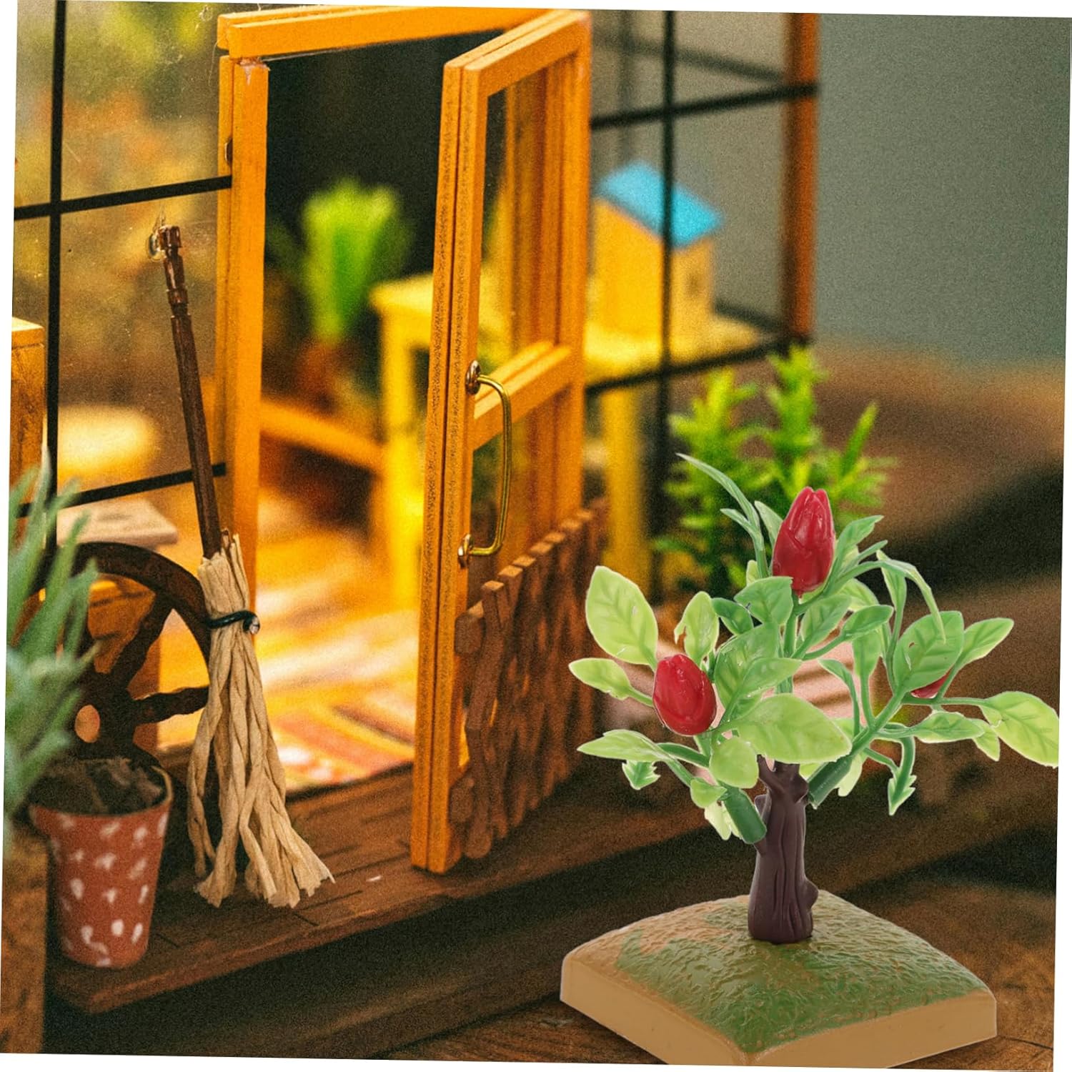 Happyyami 10pcs Miniature Model Trees for Crafts and Decorations