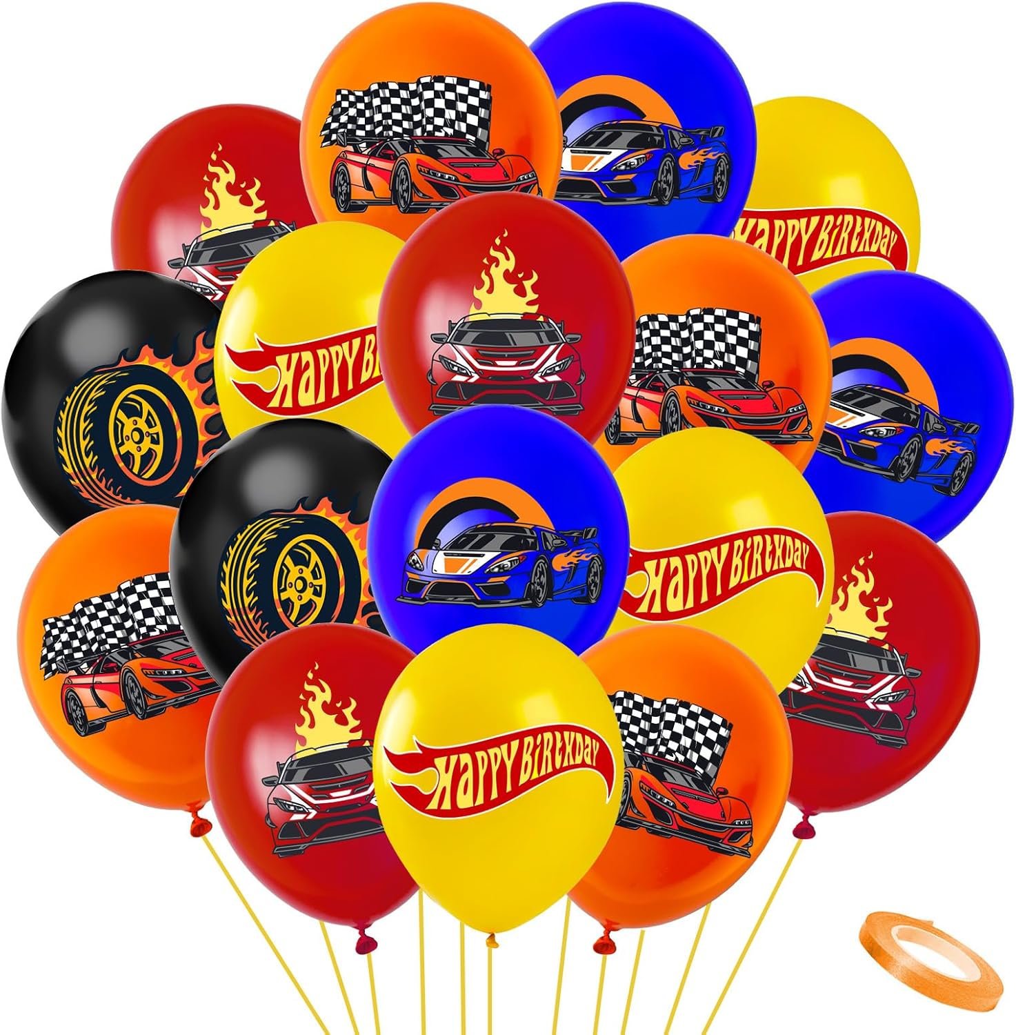 35Pcs Car Party Balloons with 5 Styles