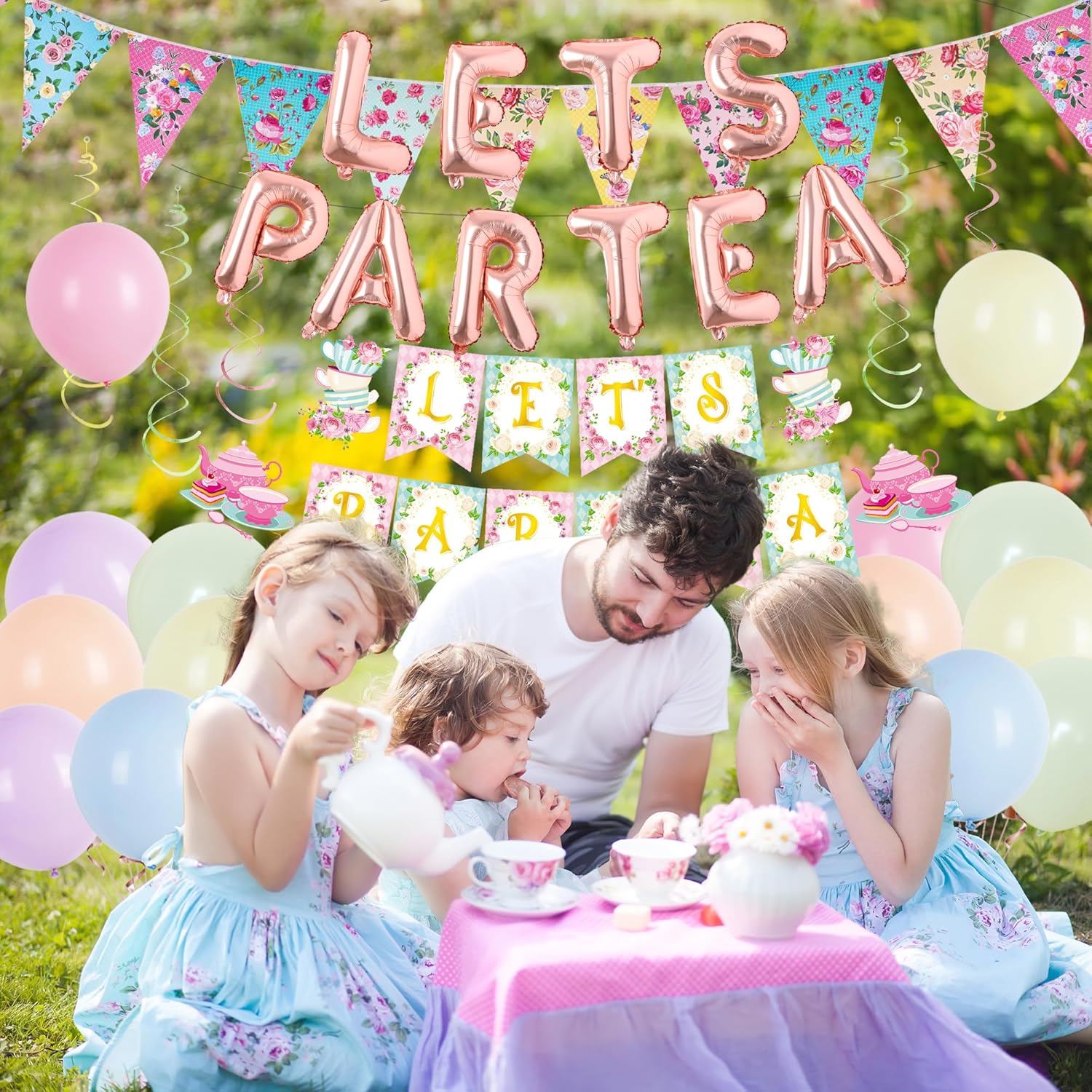 Floral Wonderland Tea Party Decor Set