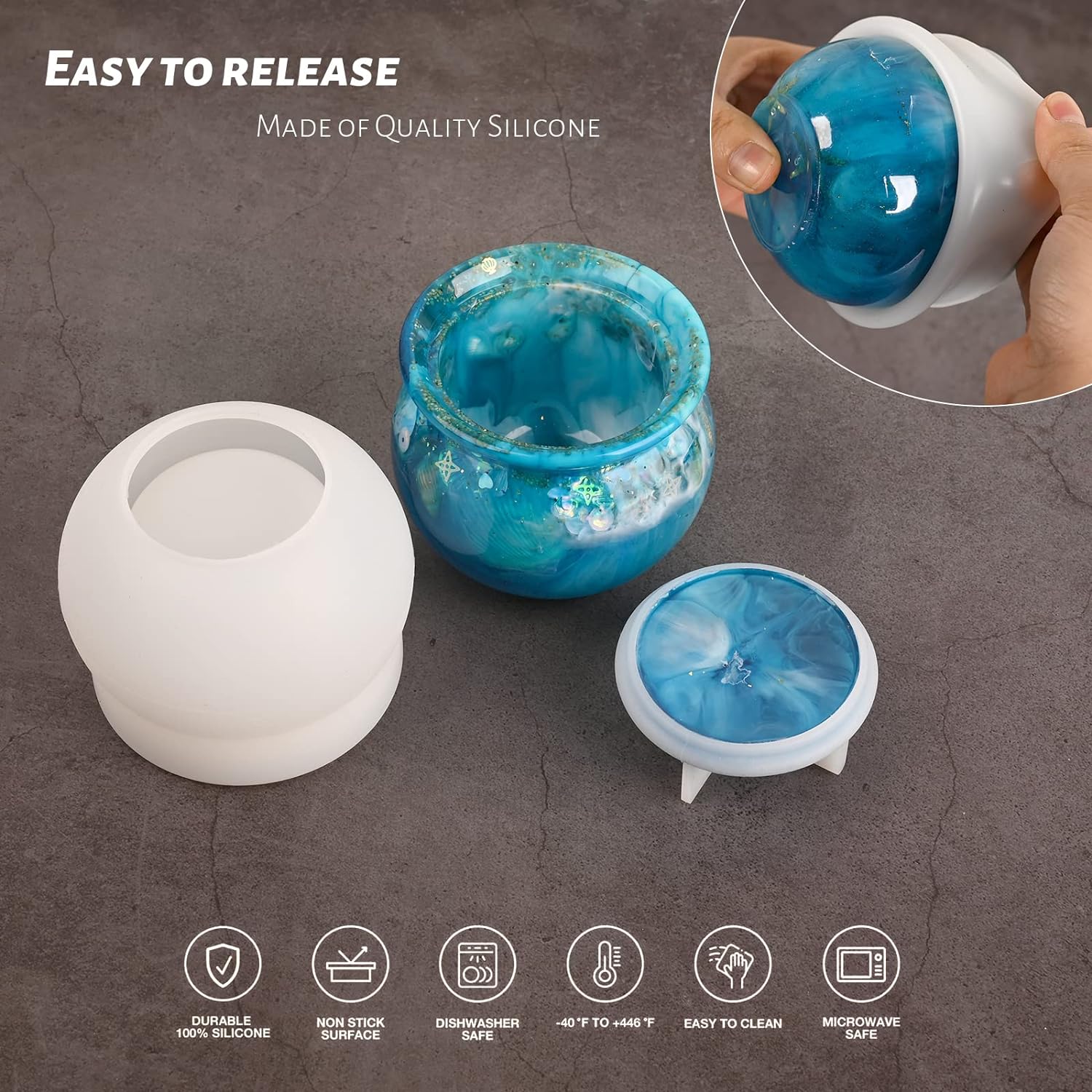 Actvty Jar Silicone Molds for Epoxy Resin DIY Projects
