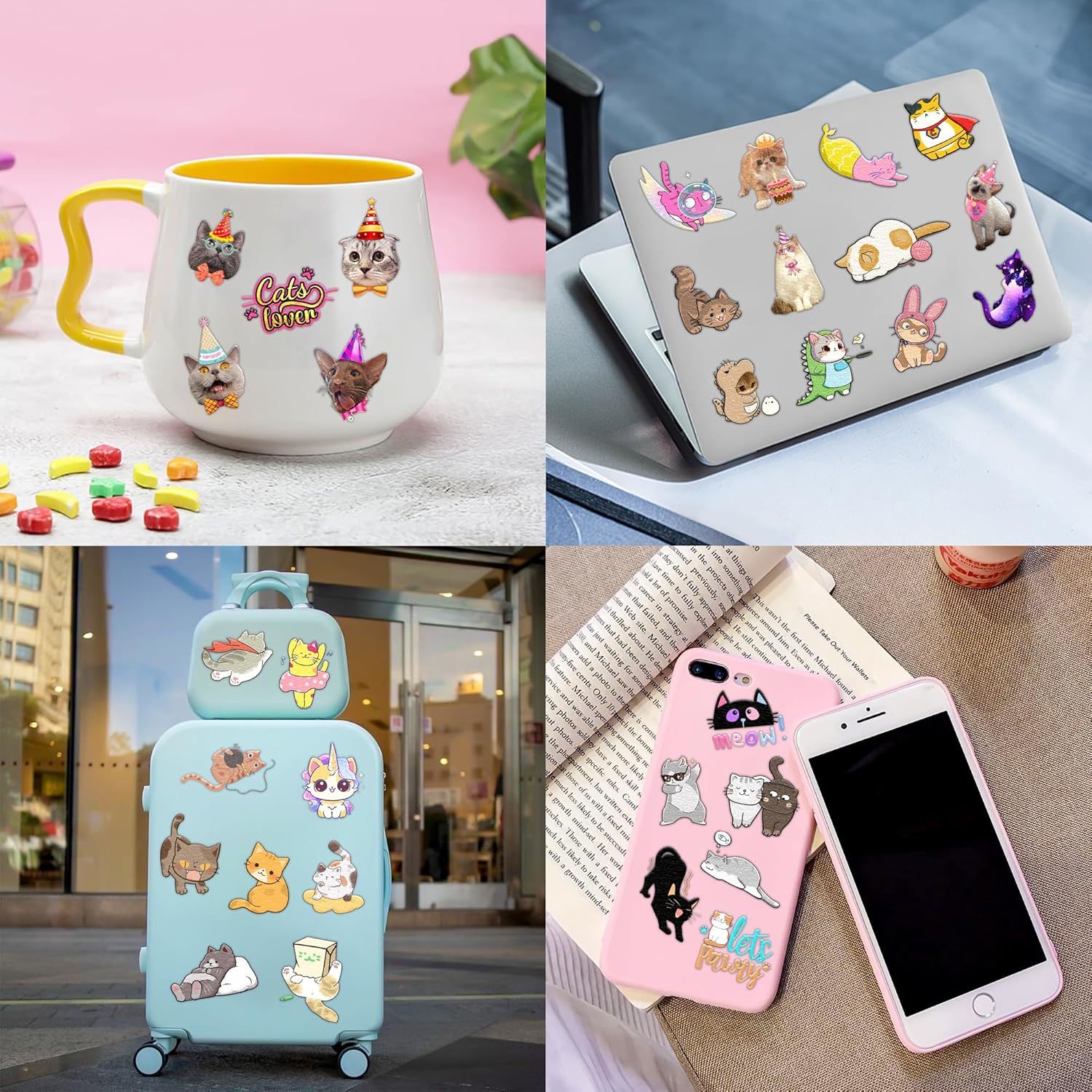 96PCS Cat Pet Animal Paw Temporary Tattoos for Kids